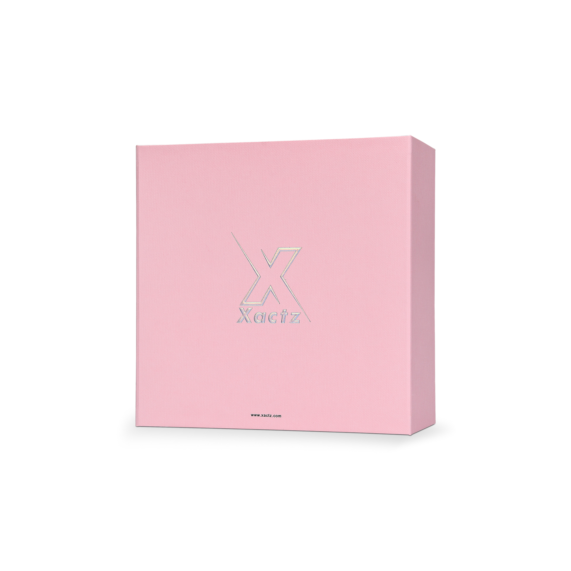 Boîte tiroir rose de luxe pliable personnalisée avec emballage en aluminium argenté