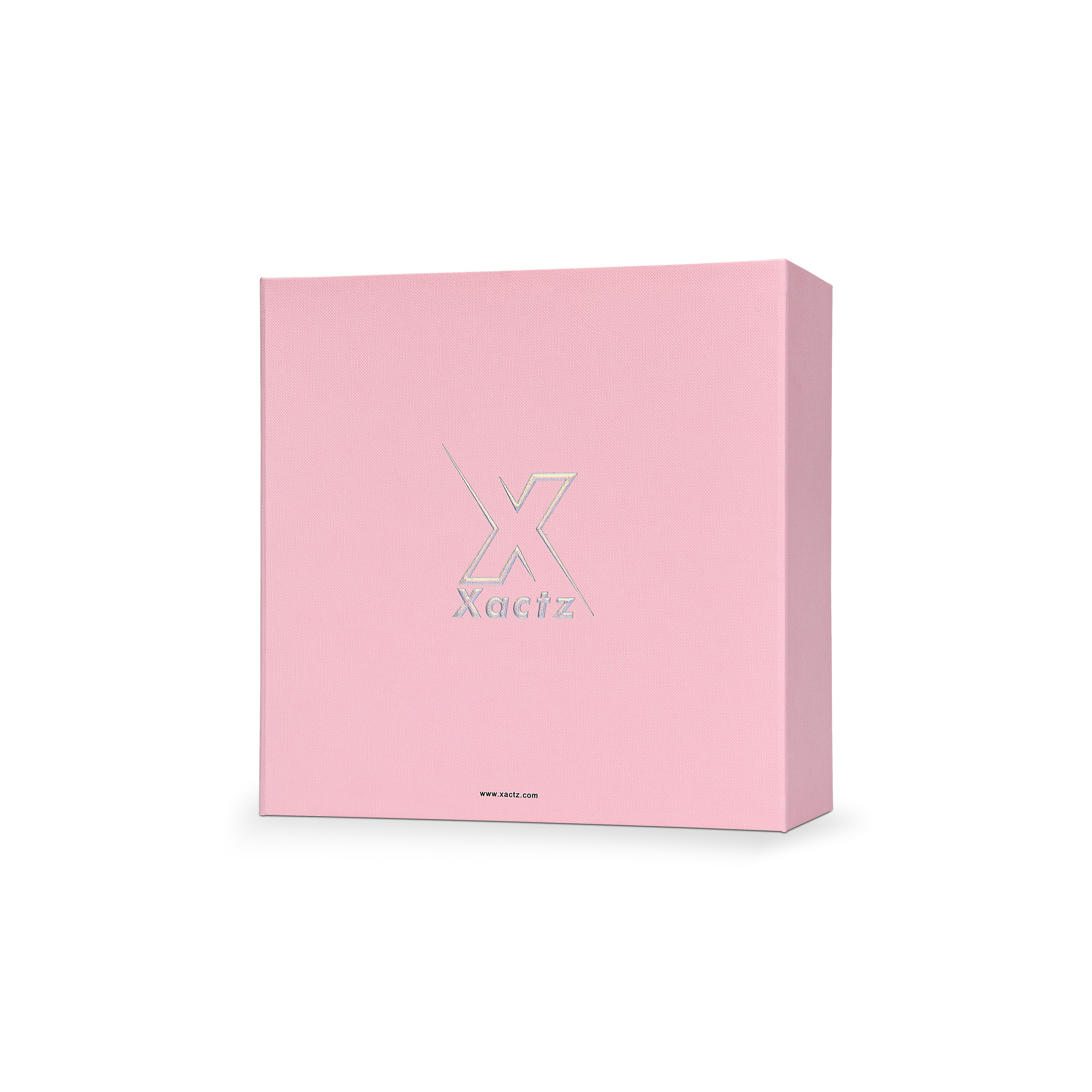 Boîte tiroir rose de luxe pliable personnalisée avec emballage en aluminium argenté