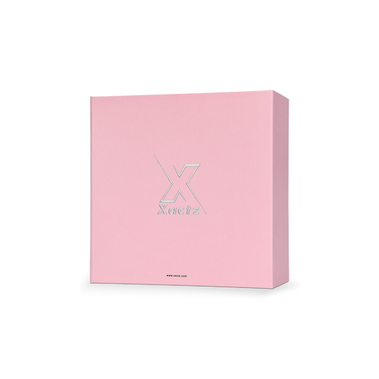 Luxury Custom Pink Collapsible Drawer Box Silver Foil Packaging