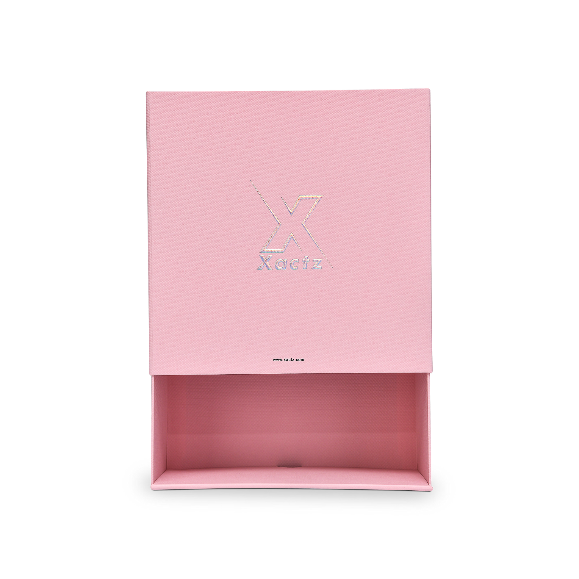 Boîte tiroir rose de luxe pliable personnalisée avec emballage en aluminium argenté