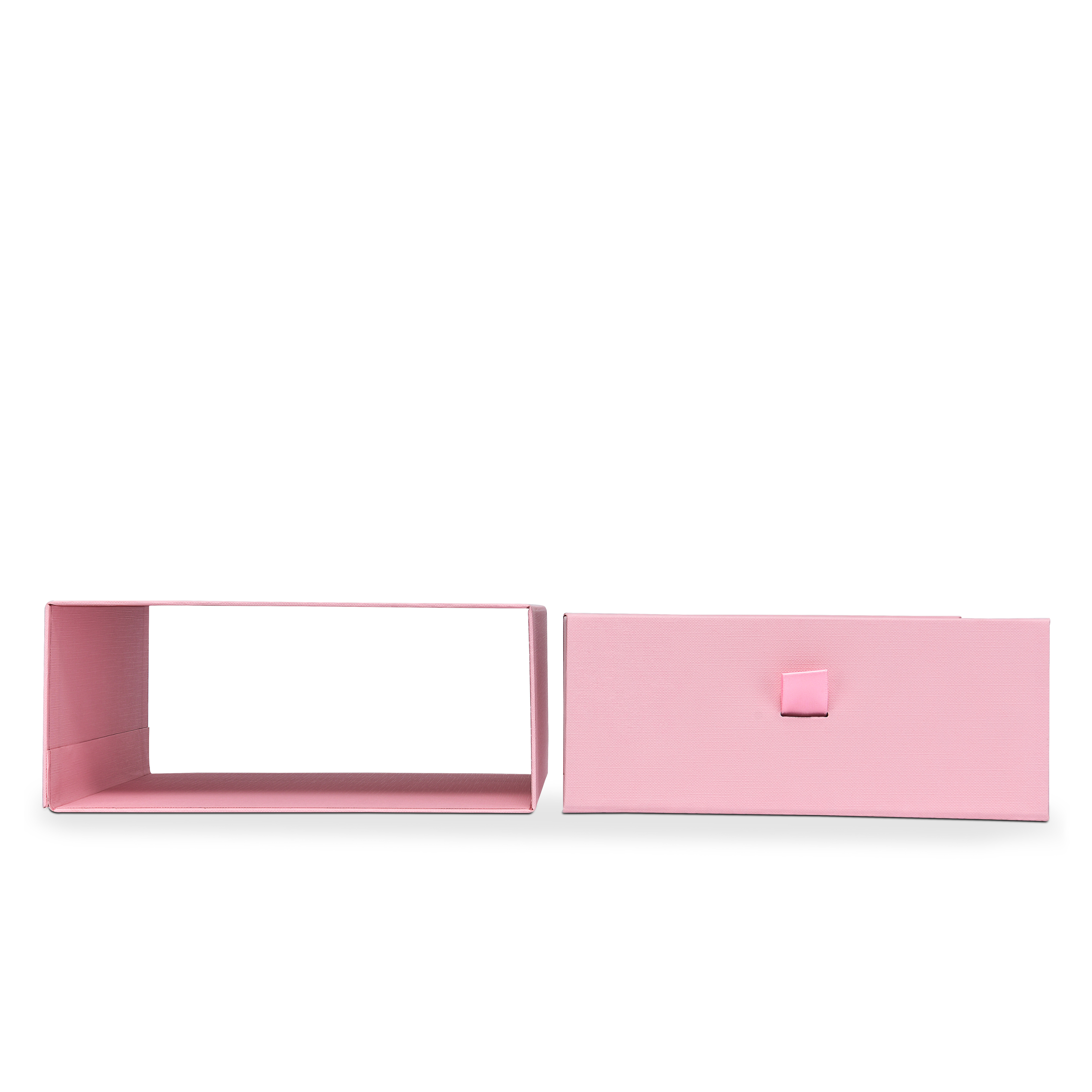 Boîte tiroir rose de luxe pliable personnalisée avec emballage en aluminium argenté
