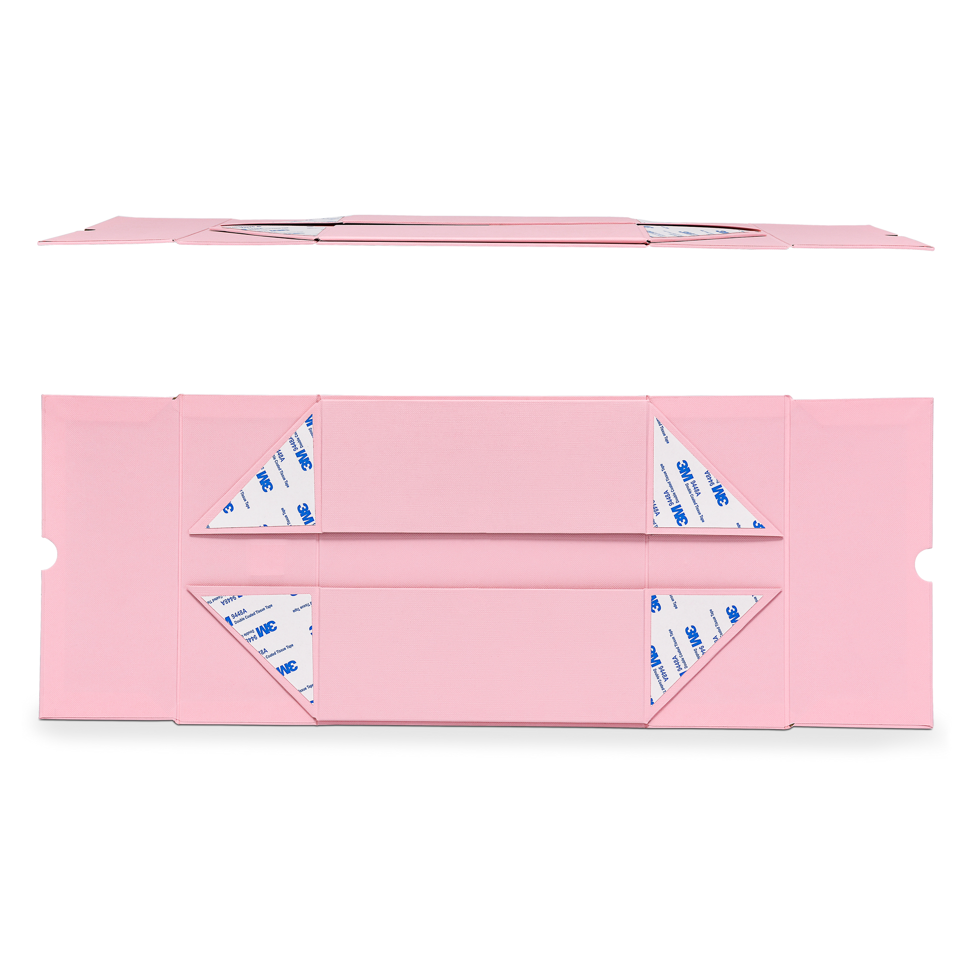 Boîte tiroir rose de luxe pliable personnalisée avec emballage en aluminium argenté