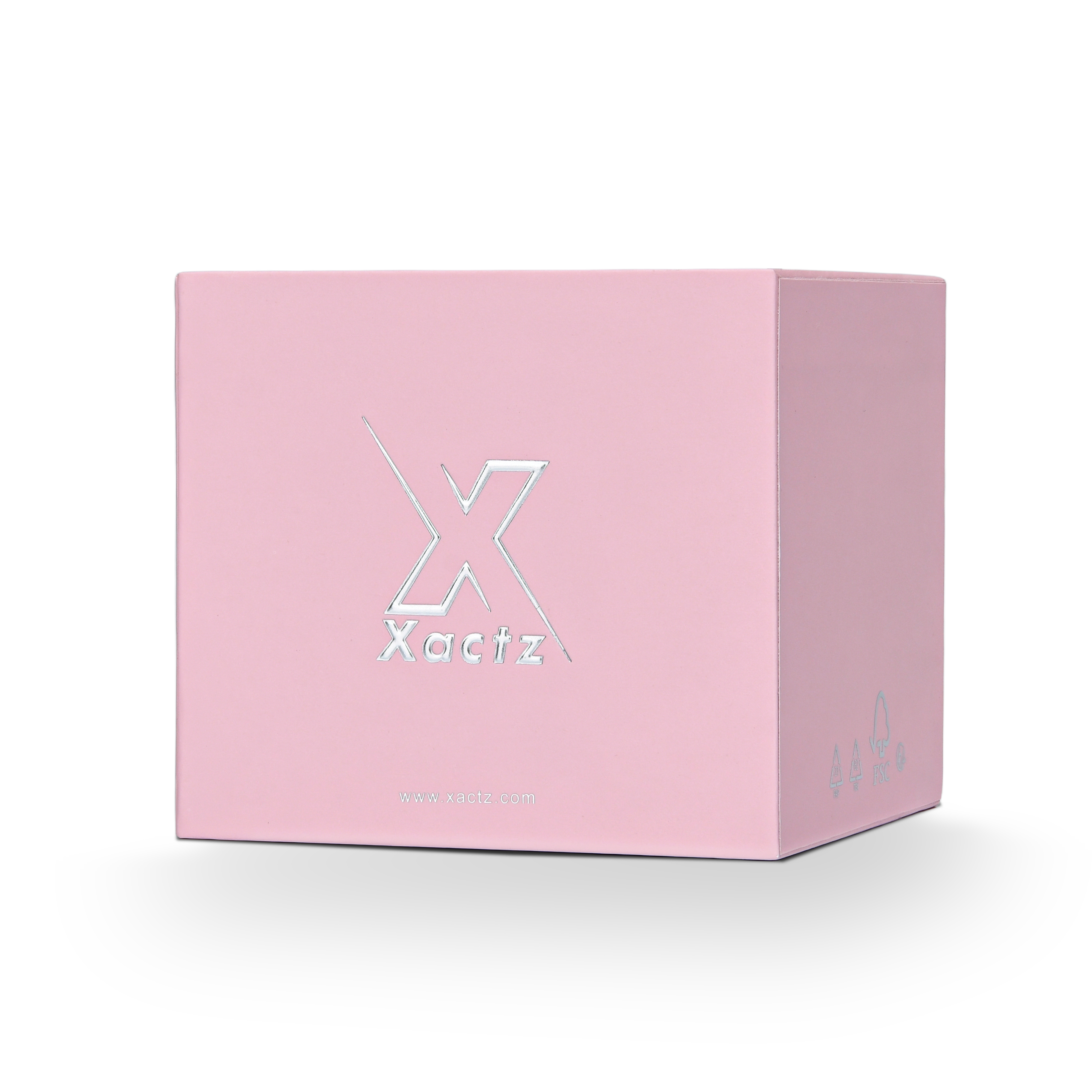 Boîte de luxe personnalisée rose à couvercle, emballage mat résistant aux rayures