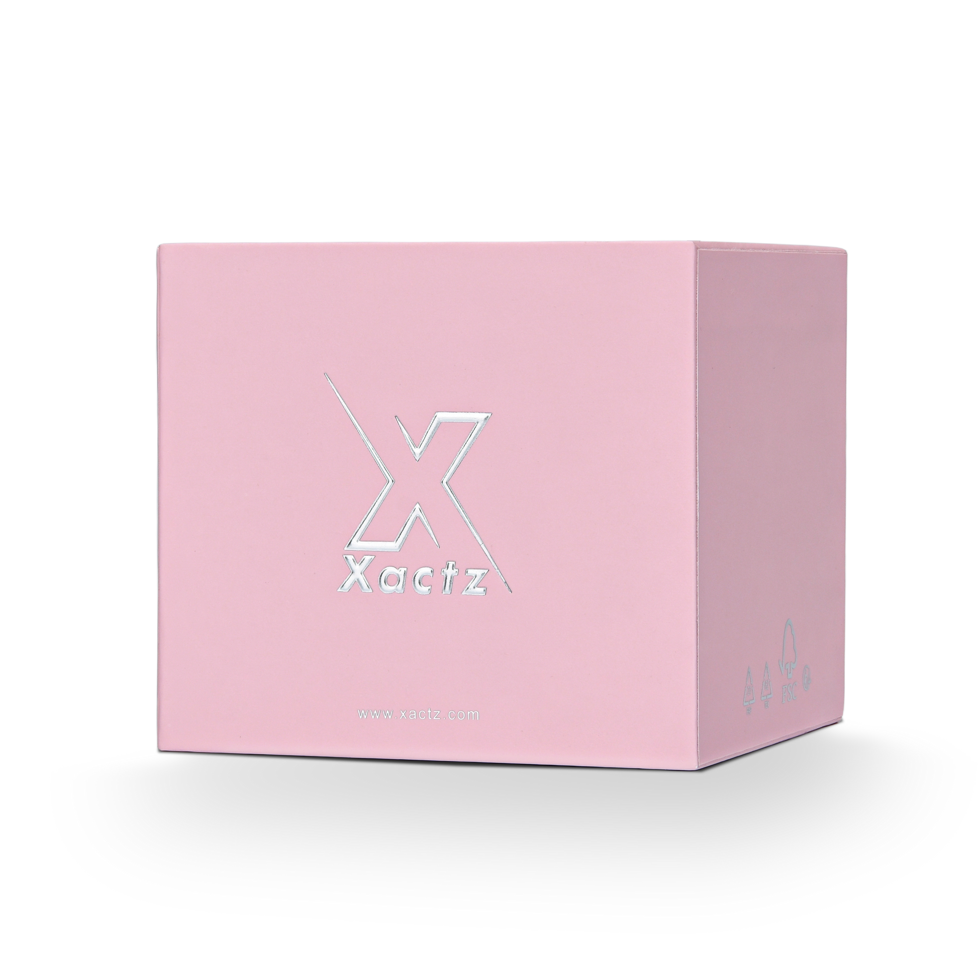 Boîte de luxe personnalisée rose à couvercle, emballage mat résistant aux rayures