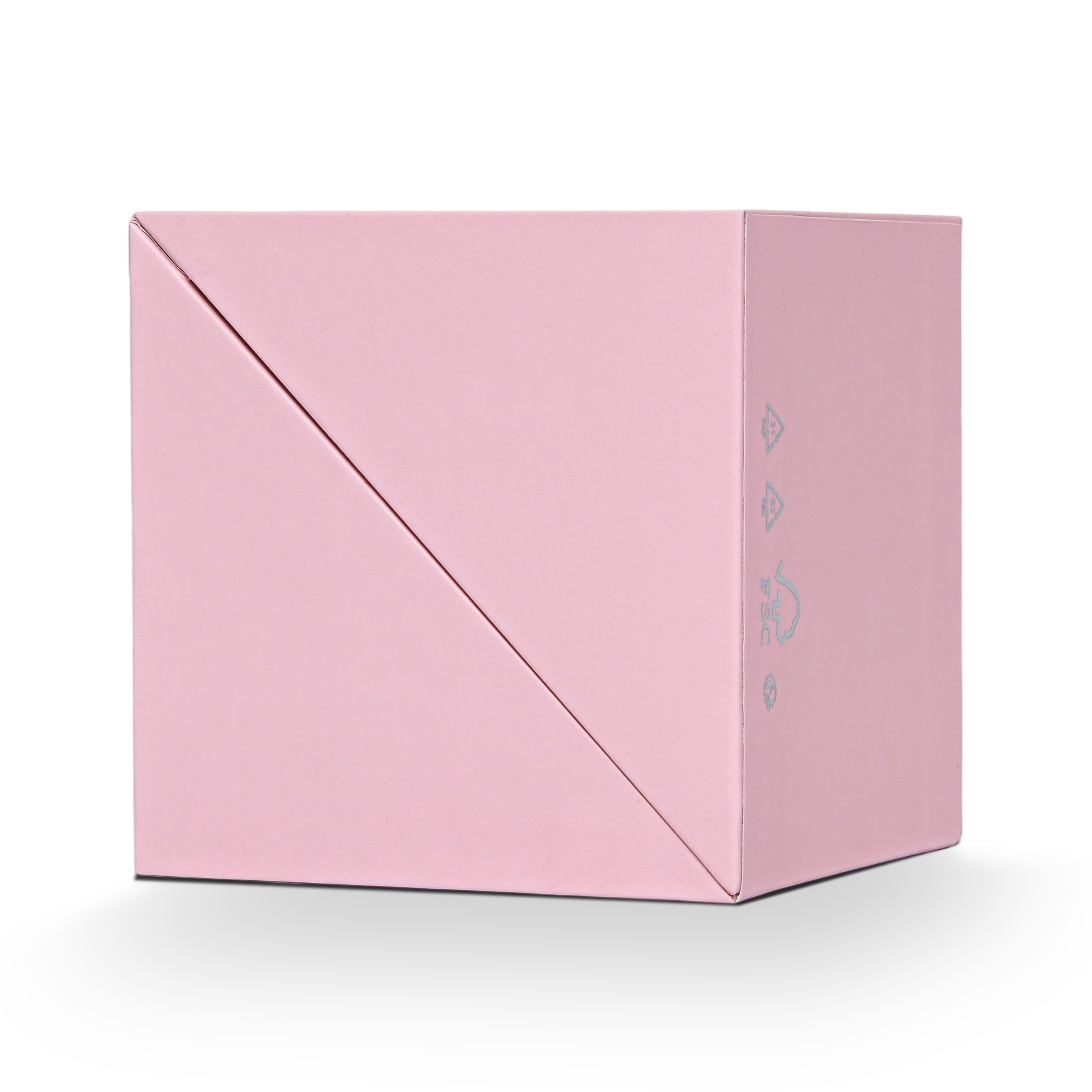 Boîte de luxe personnalisée rose à couvercle, emballage mat résistant aux rayures