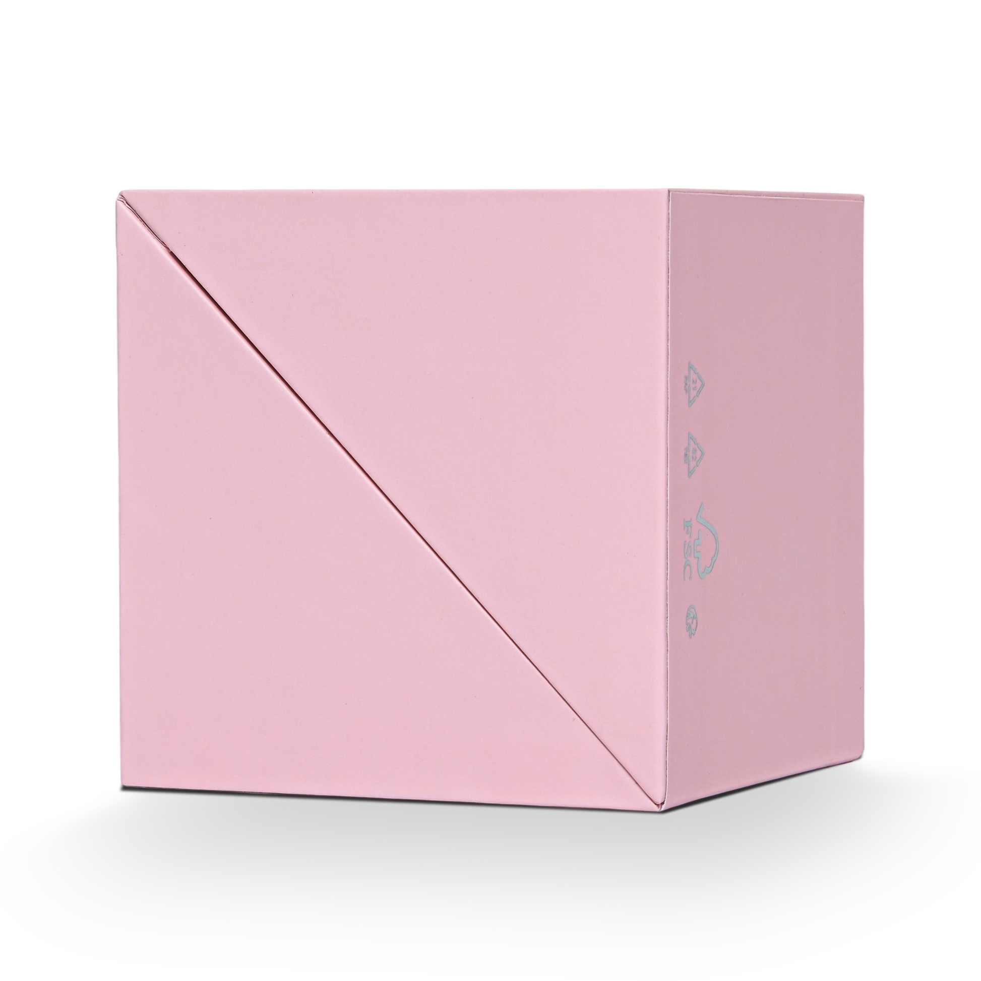 Boîte de luxe personnalisée rose à couvercle, emballage mat résistant aux rayures