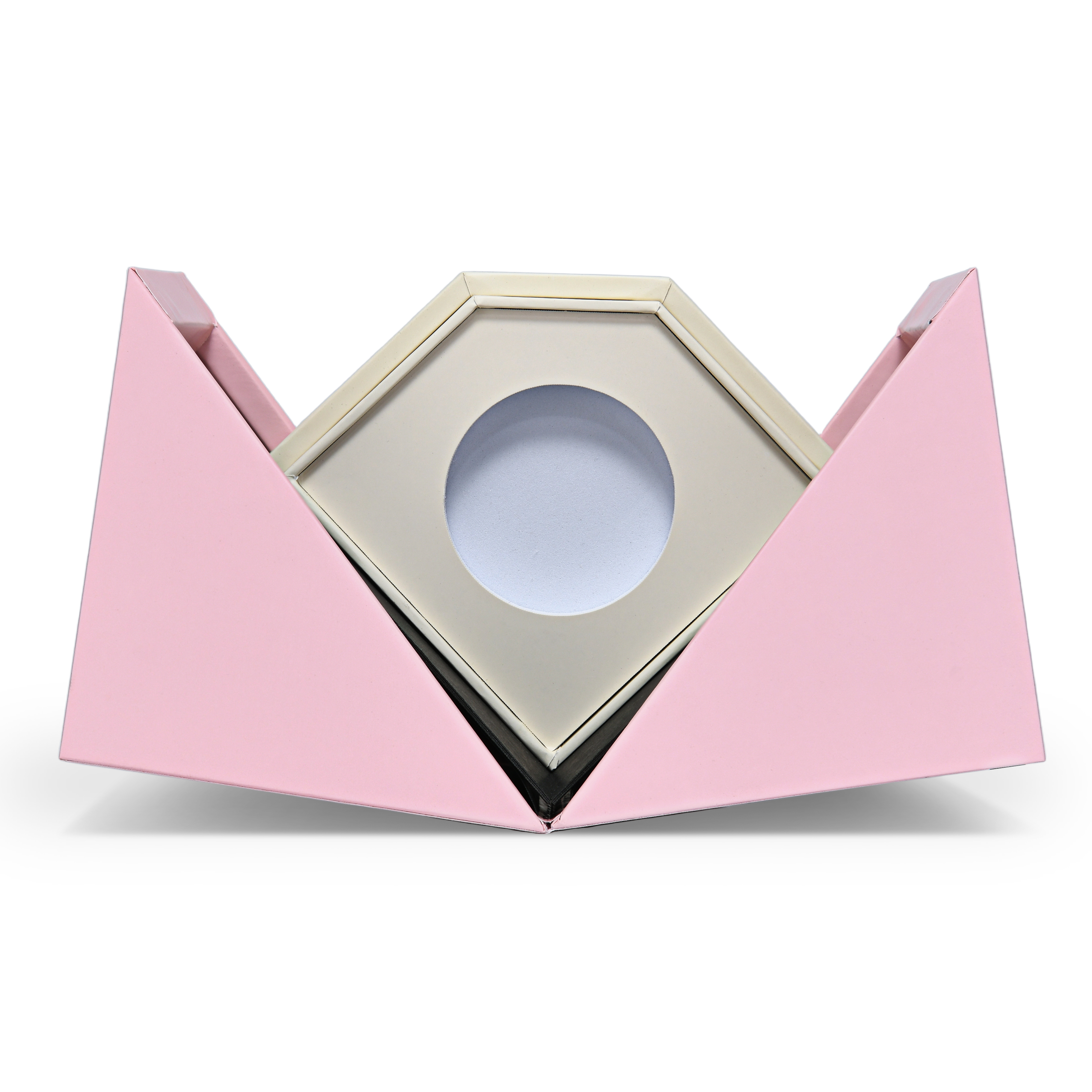 Boîte de luxe personnalisée rose à couvercle, emballage mat résistant aux rayures