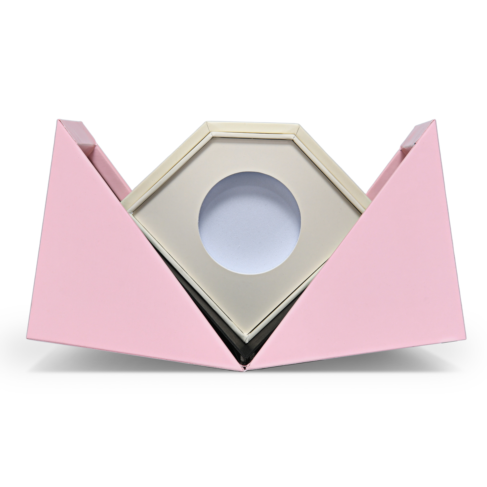 Boîte de luxe personnalisée rose à couvercle, emballage mat résistant aux rayures