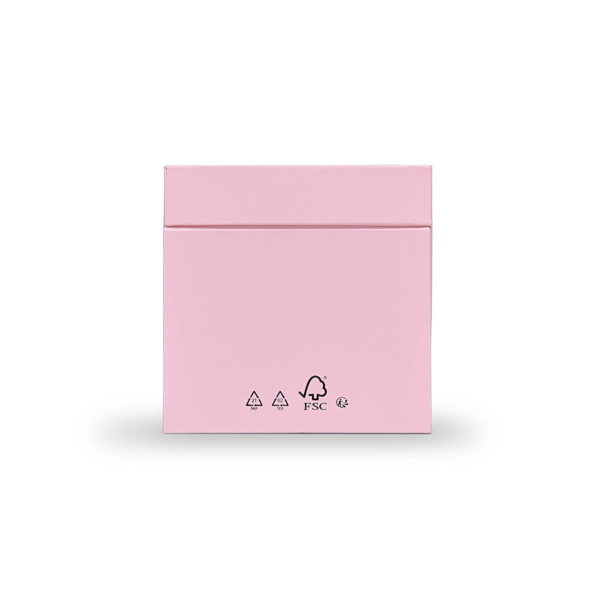 Premium Pink Embossed Black Gold Foil Flip-Top Luxury Gift Box with Silver Accent Details, Anti-Scratch Matte Lamination, and Dual-Layer Construction