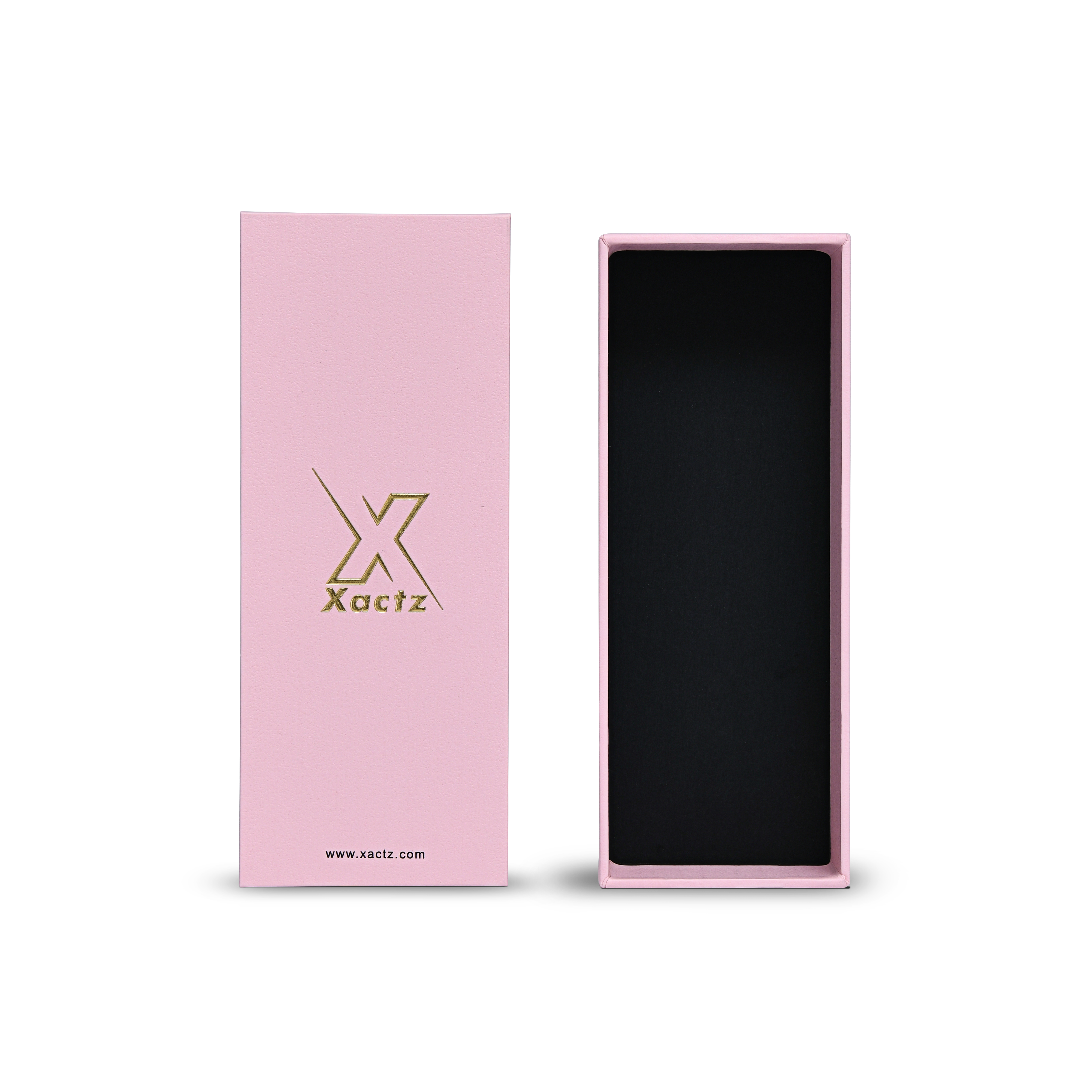 Premium Pink Embossed Gold Foil Lid and Base Gift Packaging