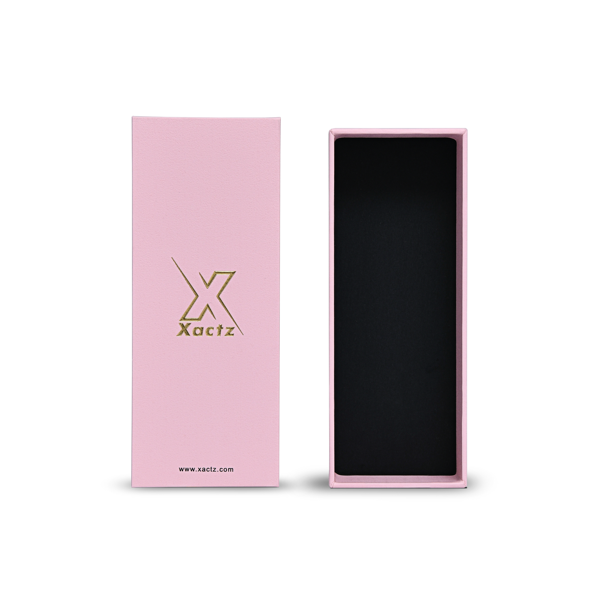 Premium Pink Embossed Gold Foil Lid and Base Gift Packaging