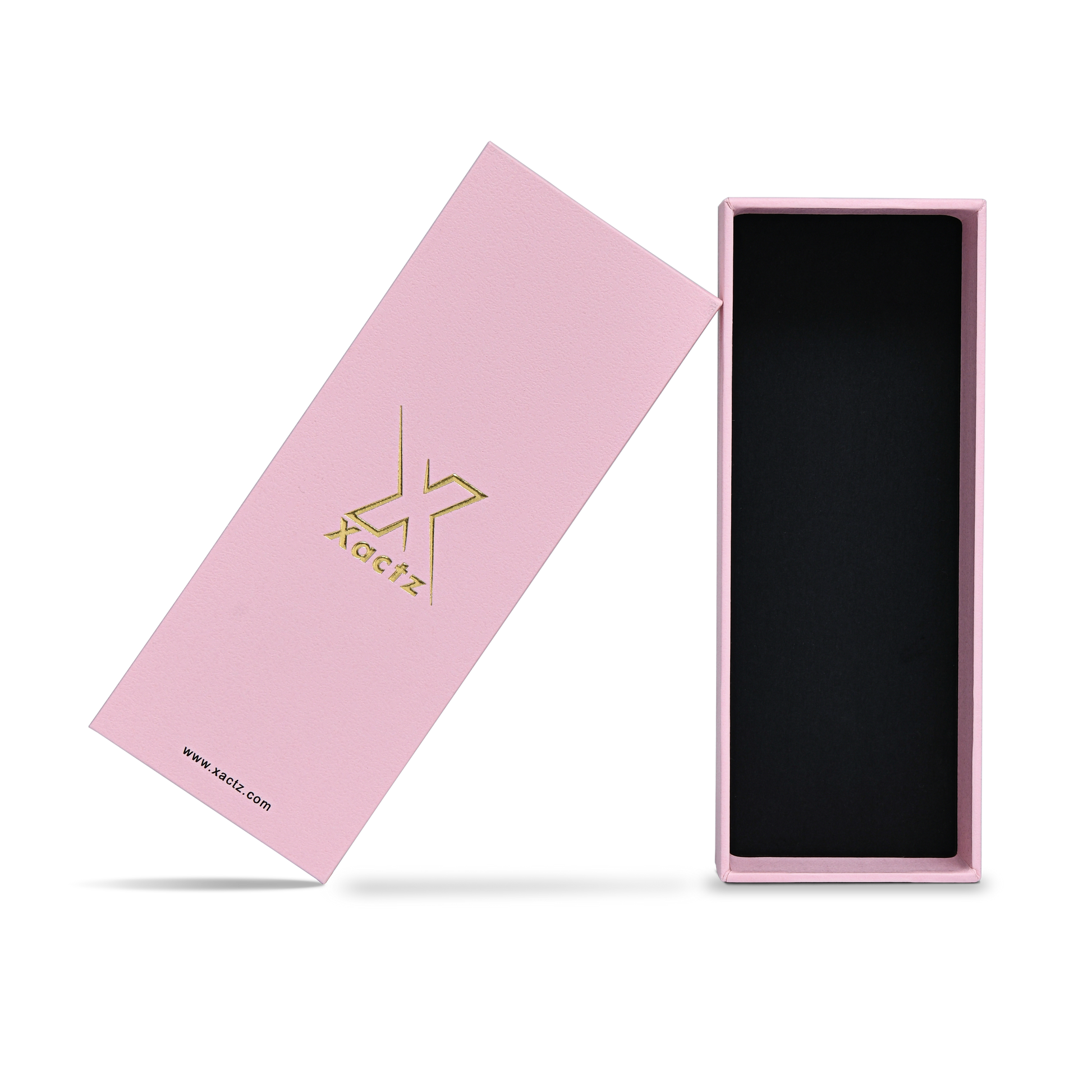 Premium Pink Embossed Gold Foil Lid and Base Gift Packaging