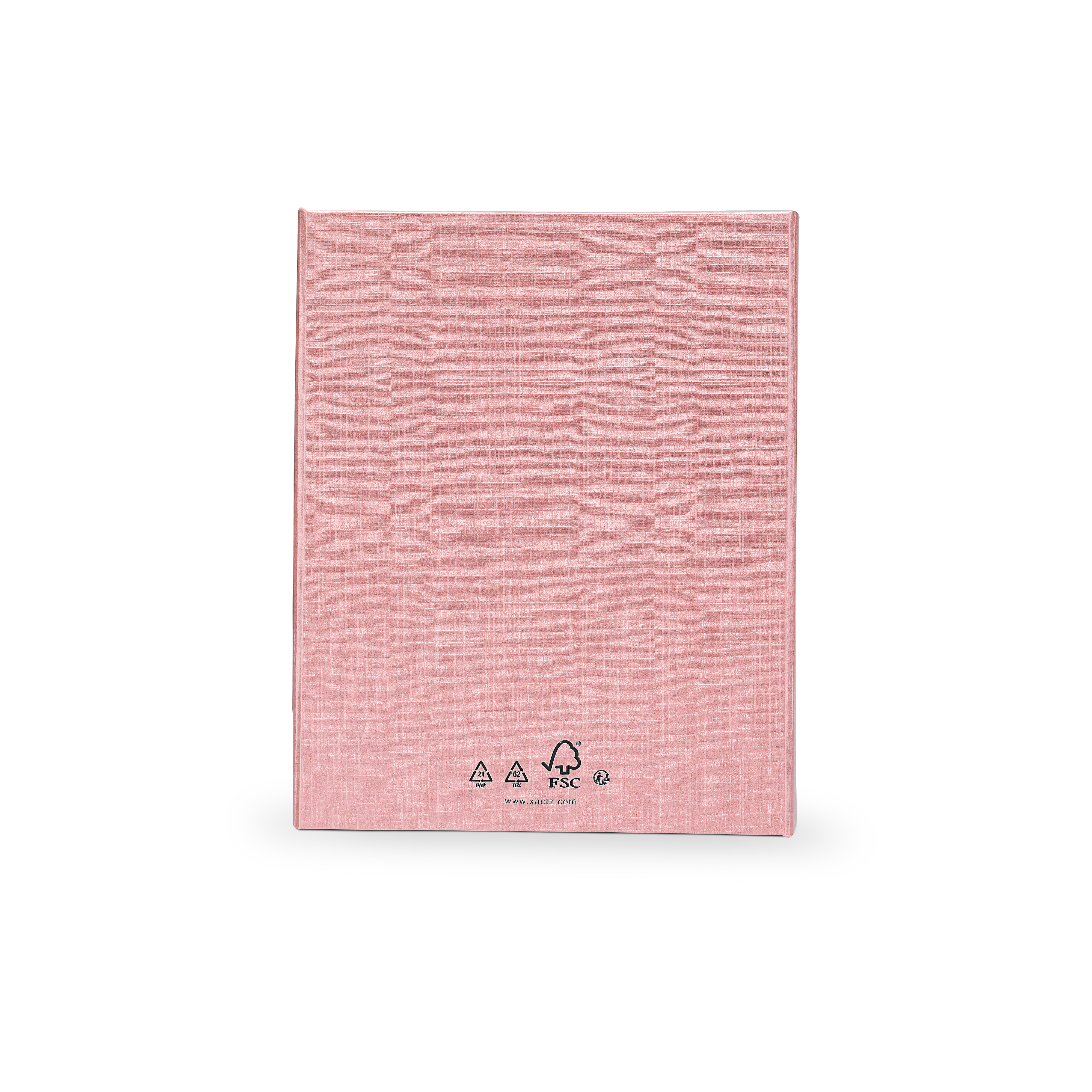 Premium Pink Flip-Top Box with Embossed Silver Foil Logo and Pink Ribbon
