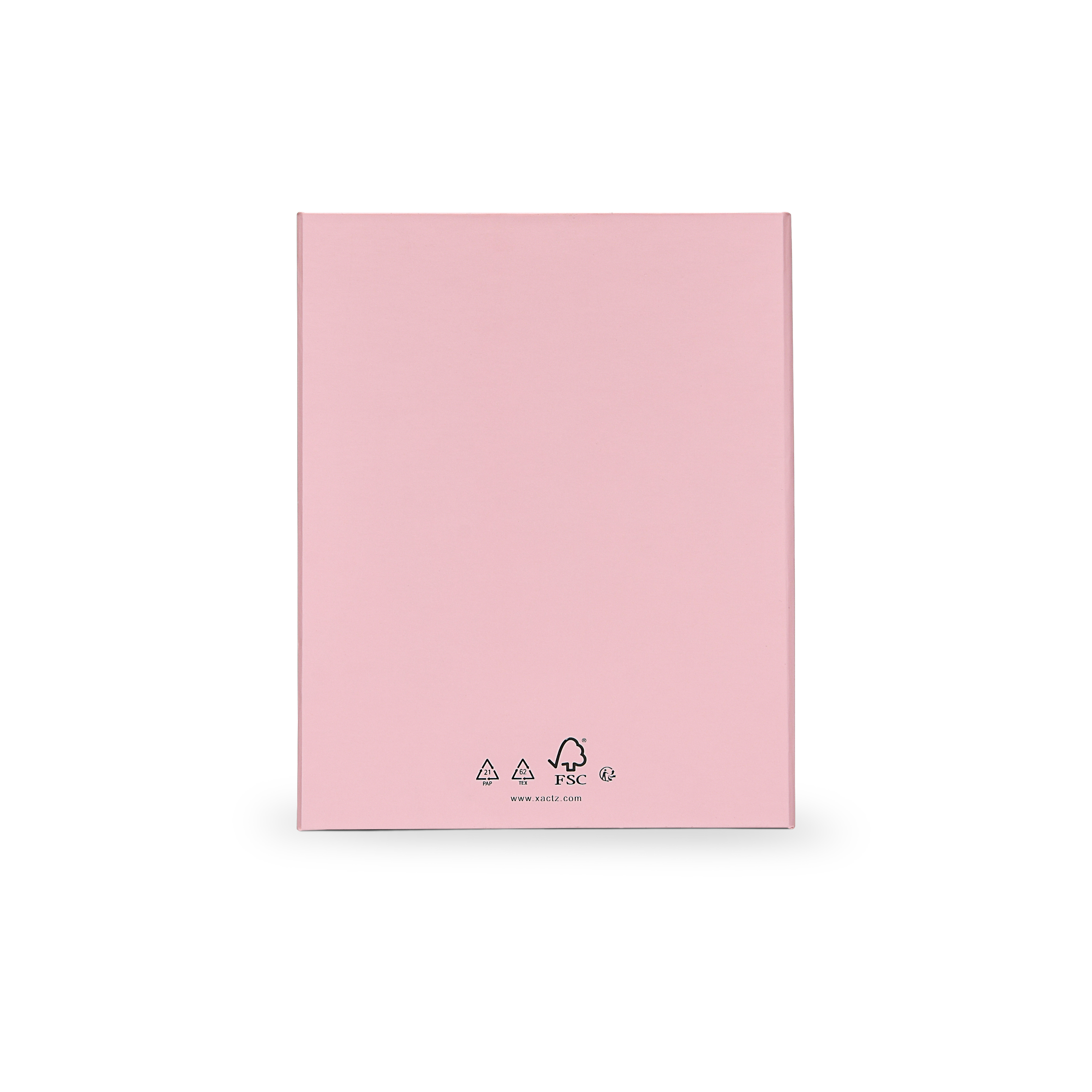 Premium Pink Flip-Top Box with Embossed Silver Foil Logo, Anti-Scratch Film and Pink Ribbon
