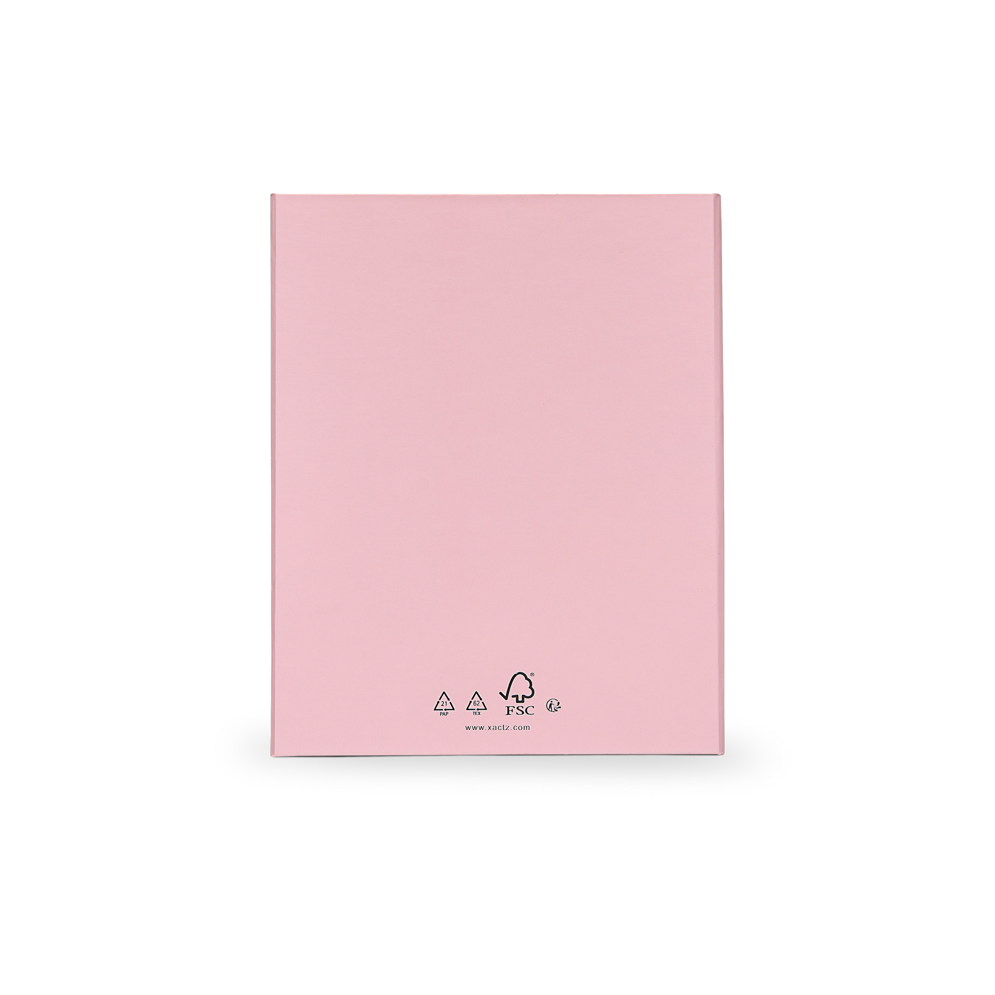 Premium Pink Flip-Top Box with Embossed Silver Foil Logo, Anti-Scratch Film and Pink Ribbon