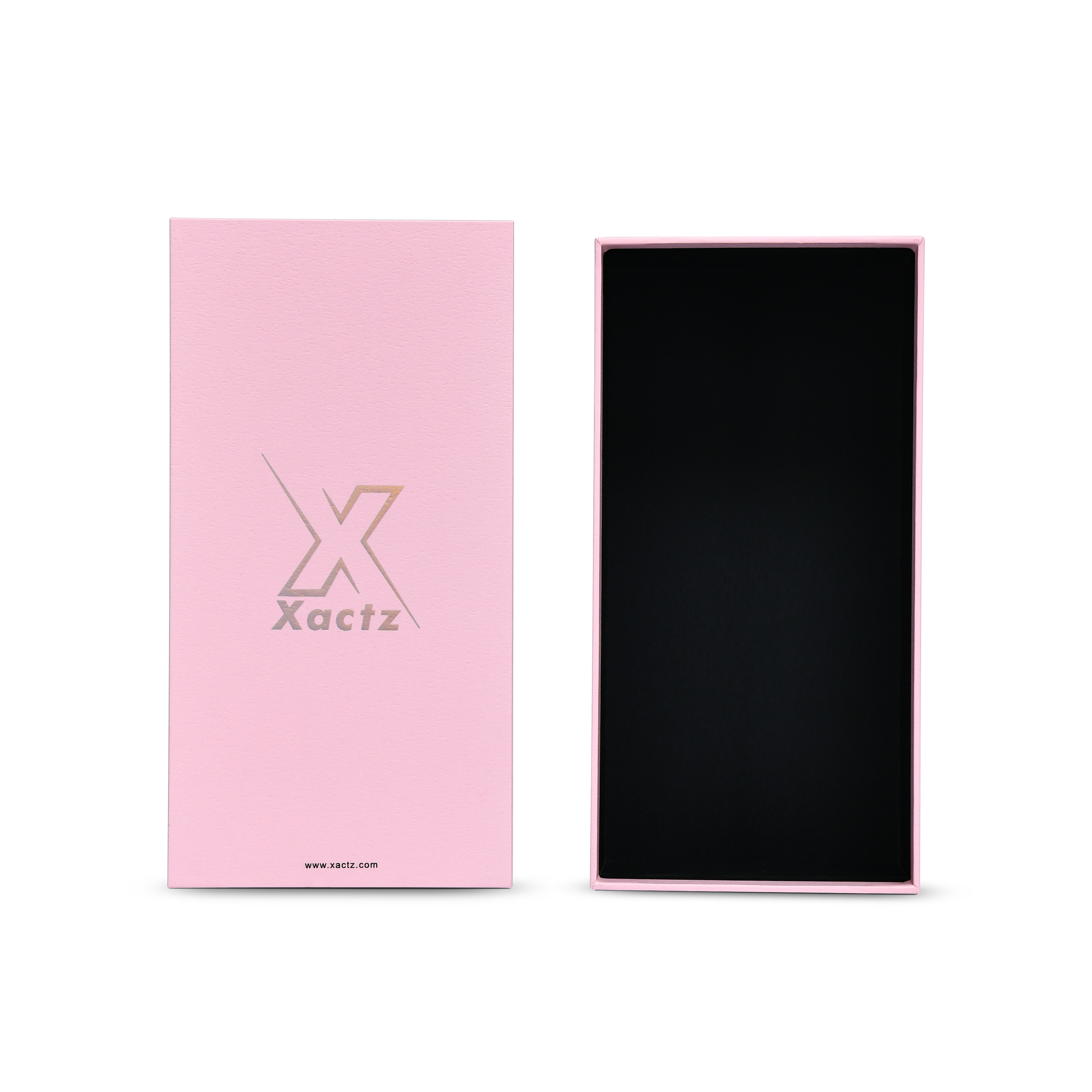 Premium Pink Iridescent Silver Embossed Detailed Luxury Box