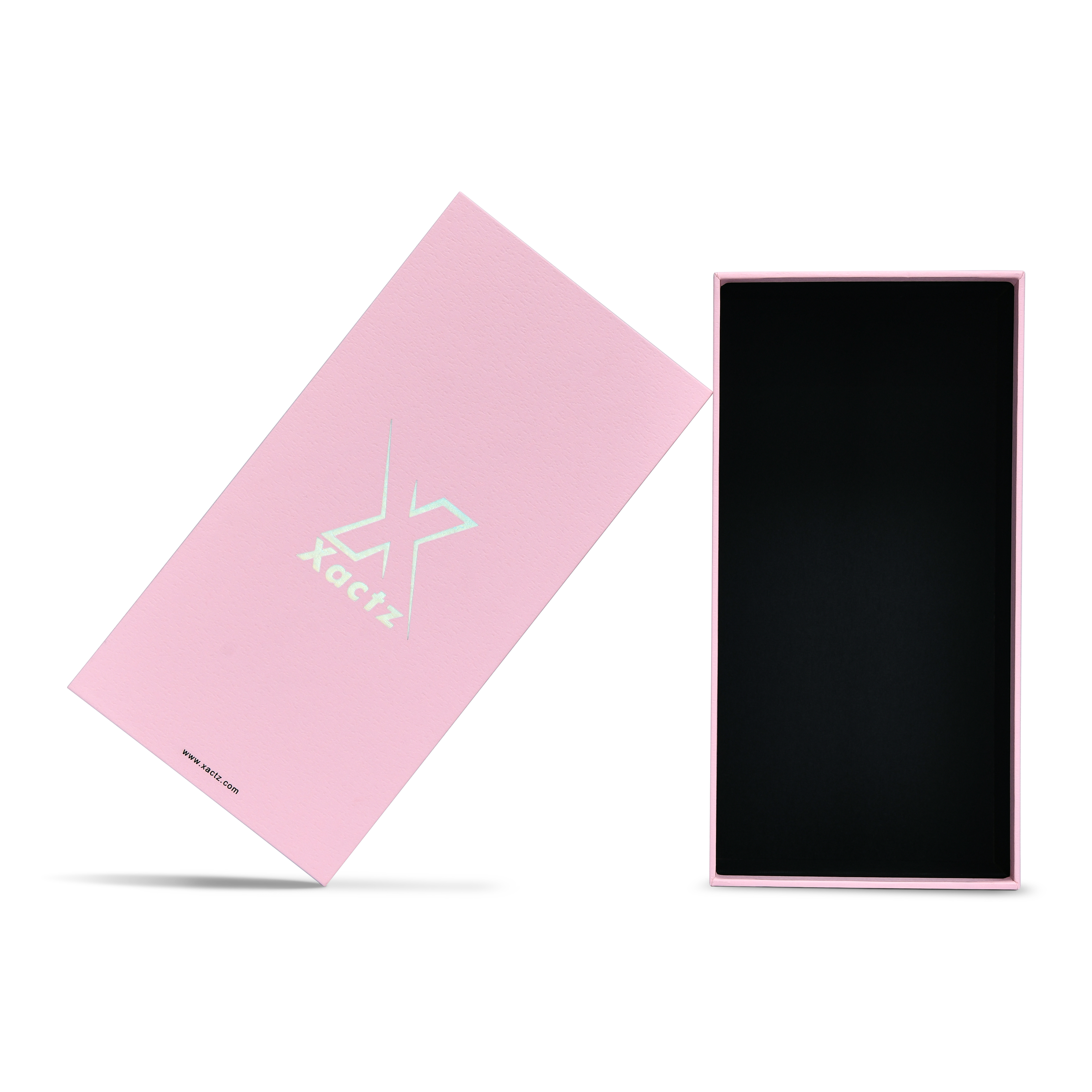 Premium Pink Iridescent Silver Embossed Detailed Luxury Box