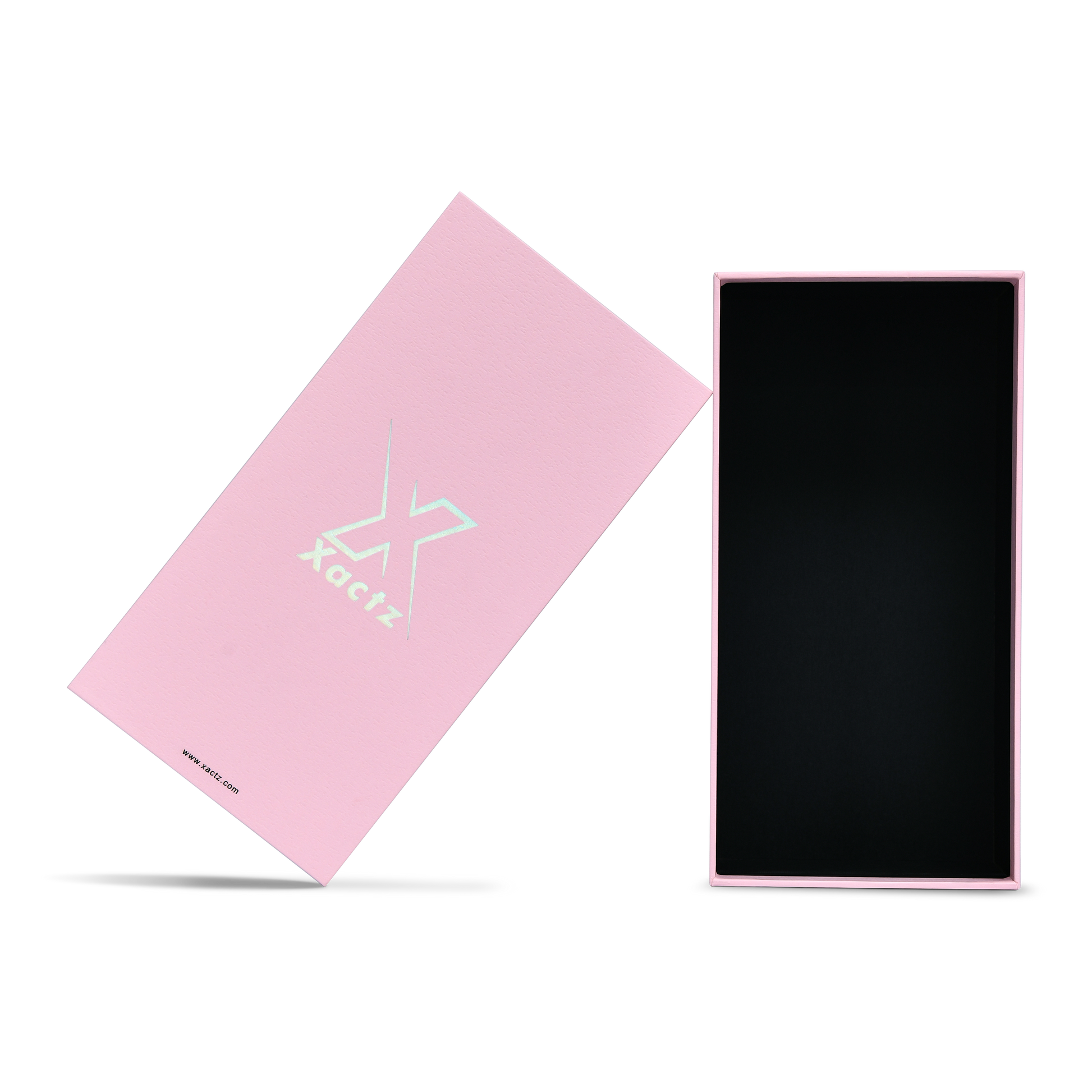 Premium Pink Iridescent Silver Embossed Detailed Luxury Box