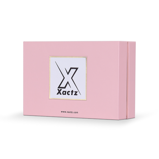 Luxury Custom Pink Lid Base Box Dutch Cloth Texture Packaging