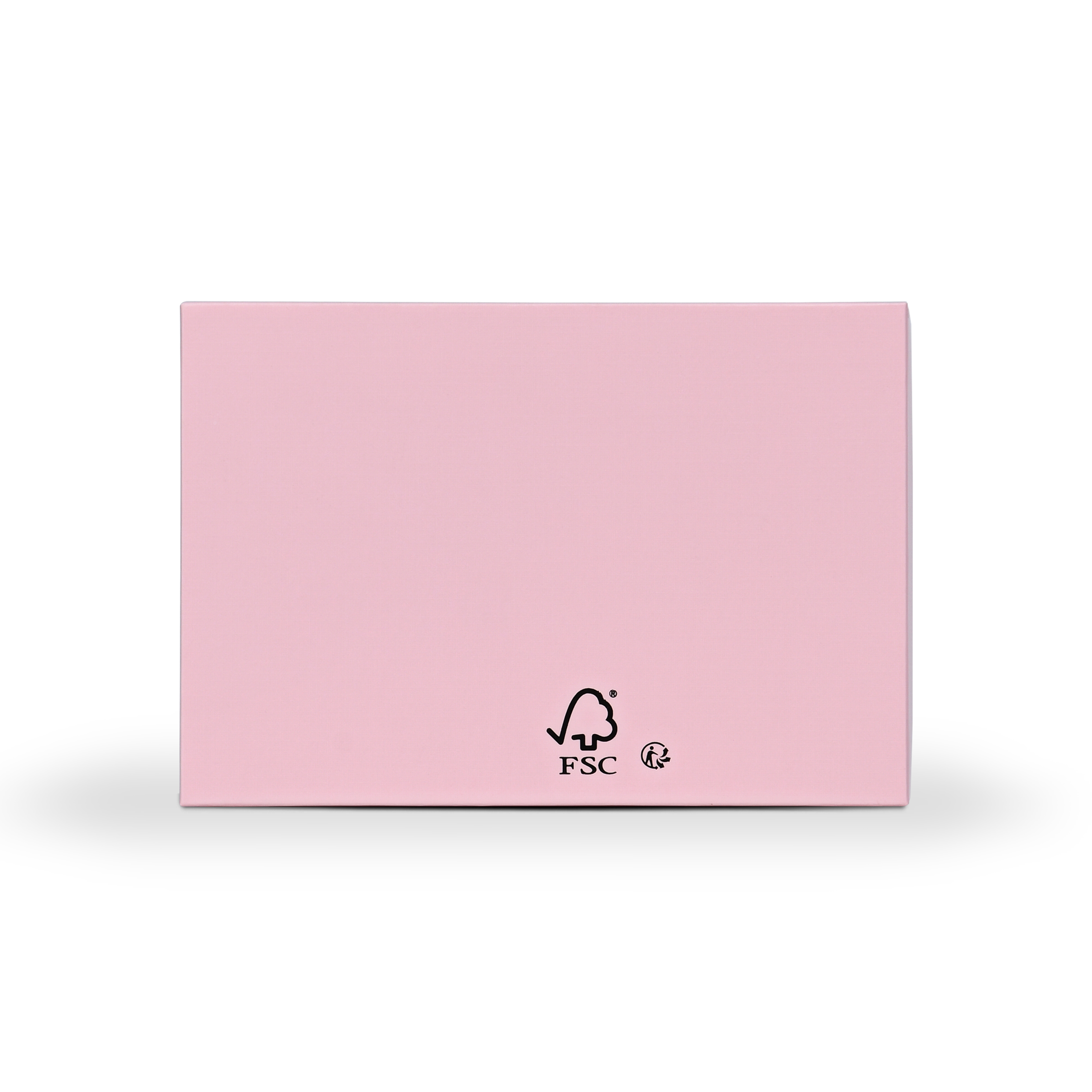 Boîte d'emballage de luxe personnalisée avec couvercle rose et texture toile hollandaise