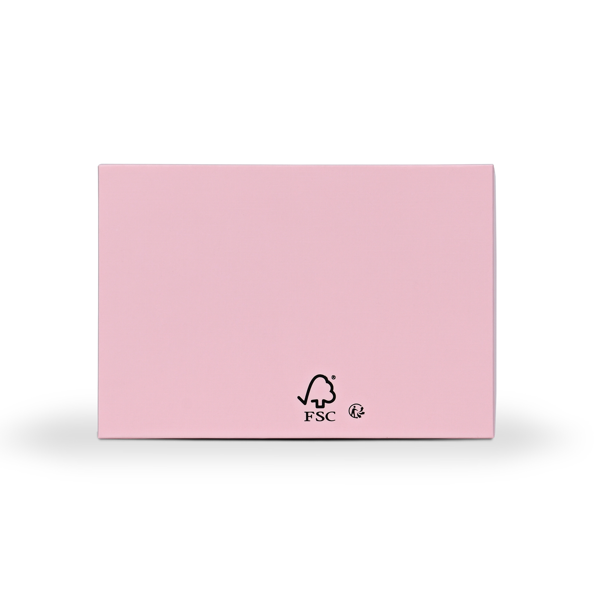 Boîte d'emballage de luxe personnalisée avec couvercle rose et texture toile hollandaise