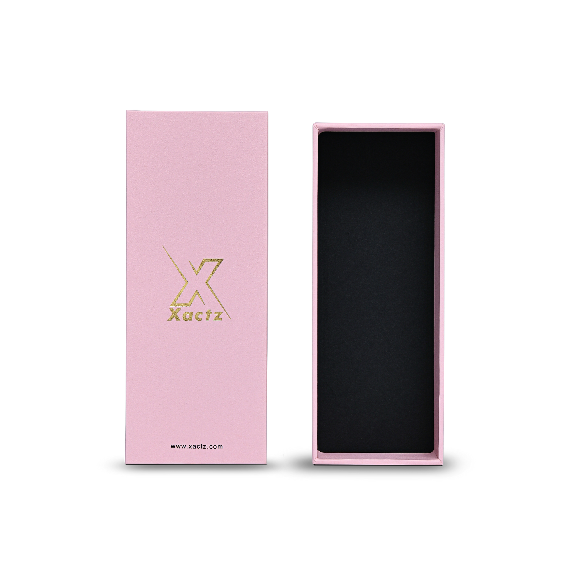 Premium Pink Lid and Base Box with Gold Foil