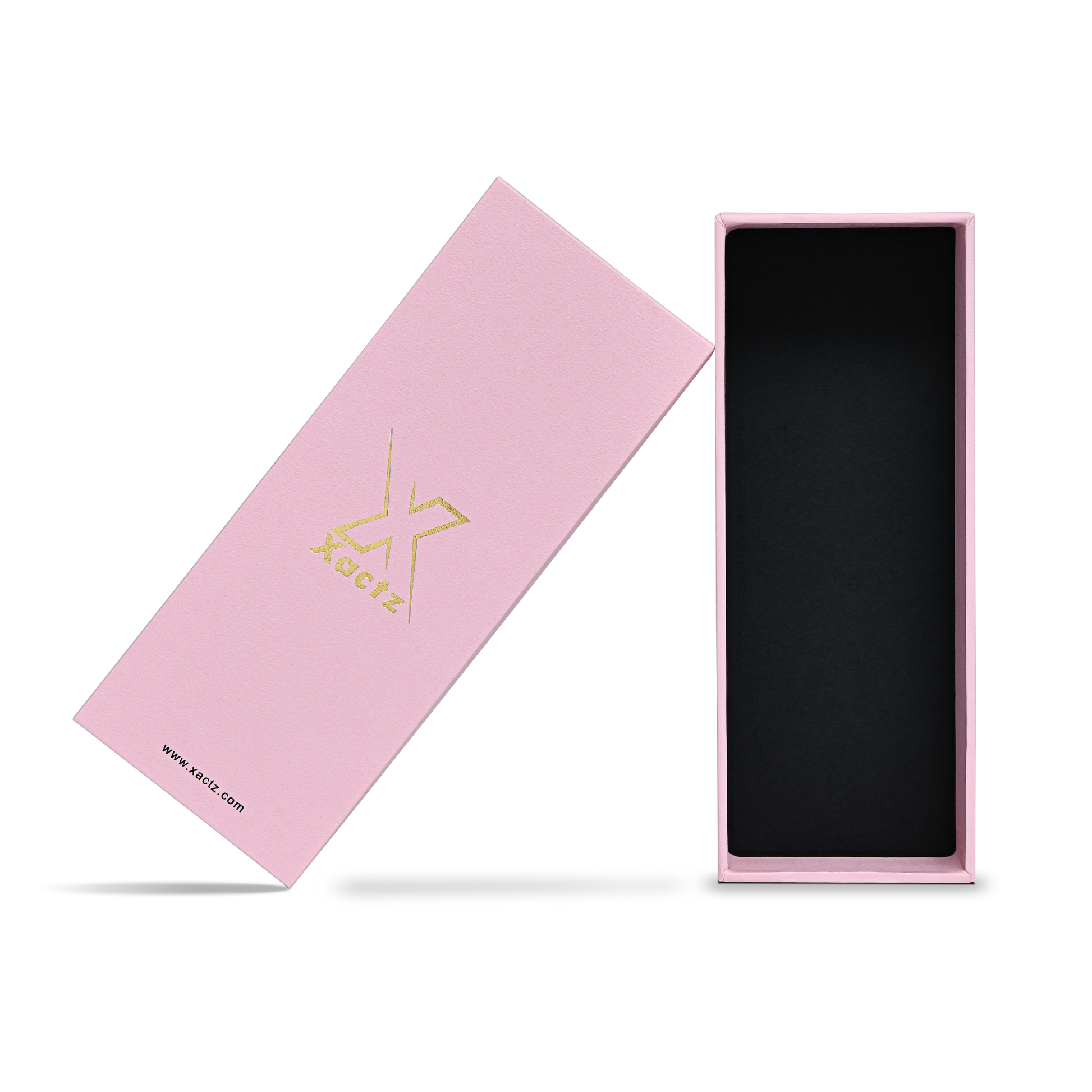 Premium Pink Lid and Base Box with Gold Foil