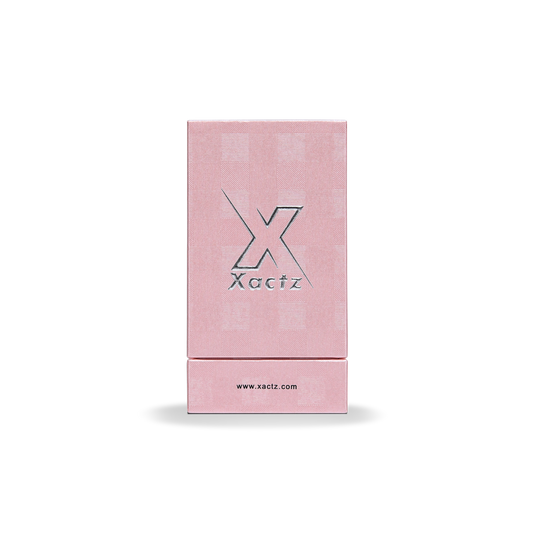 Premium Pink Textured Bright Silver Embossed Hot Stamped Tall Rigid Gift Box