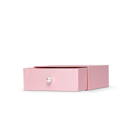 Luxury Custom Pink Drawer Box Gold Foil Pearl Handle Packaging