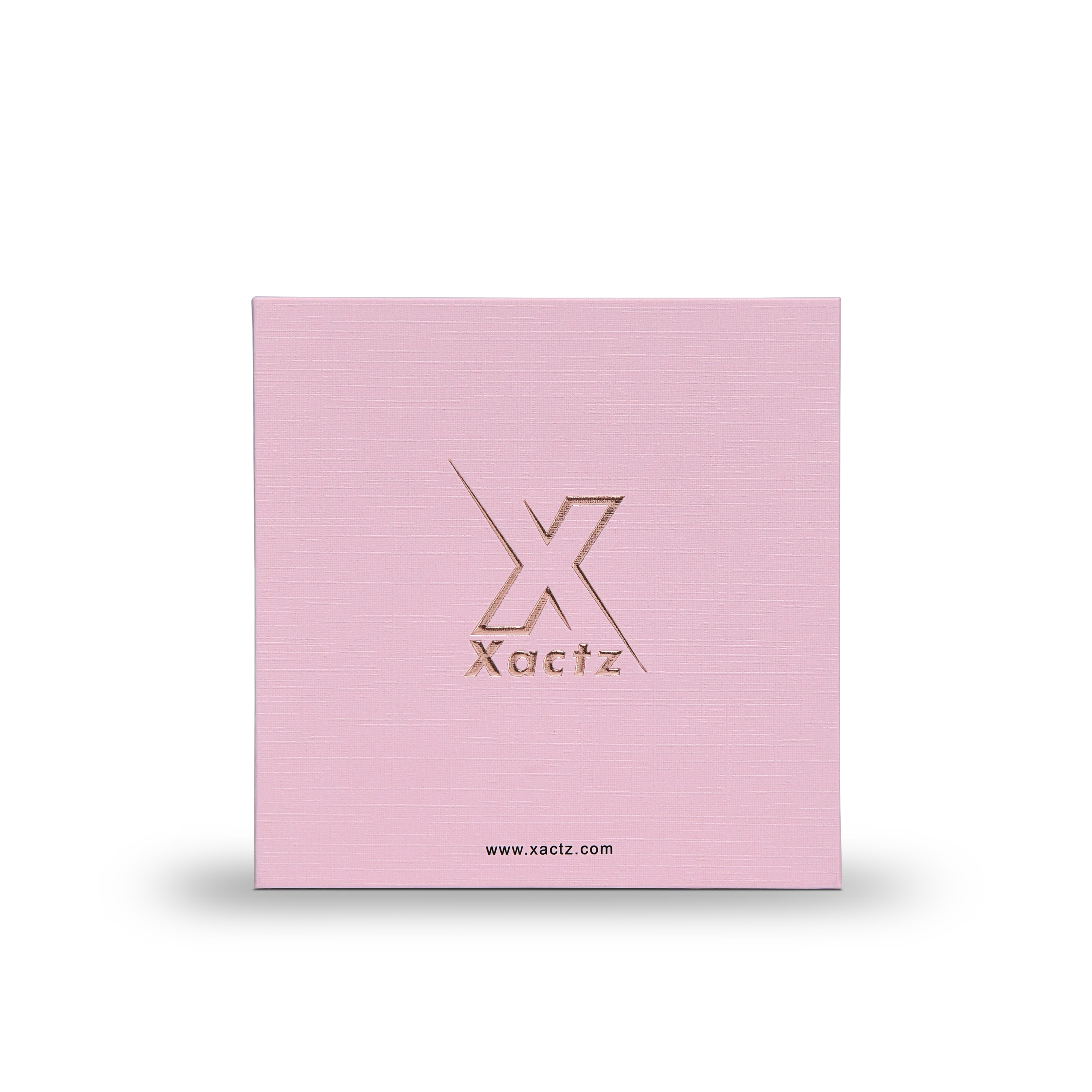 Premium Pink Textured Gold Embossed Hot Stamped Luxury Lid and Base Gift Box