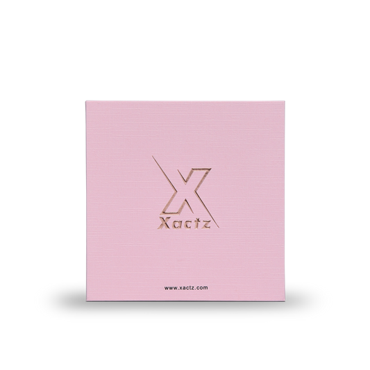 Premium Pink Textured Gold Embossed Hot Stamped Luxury Lid and Base Gift Box