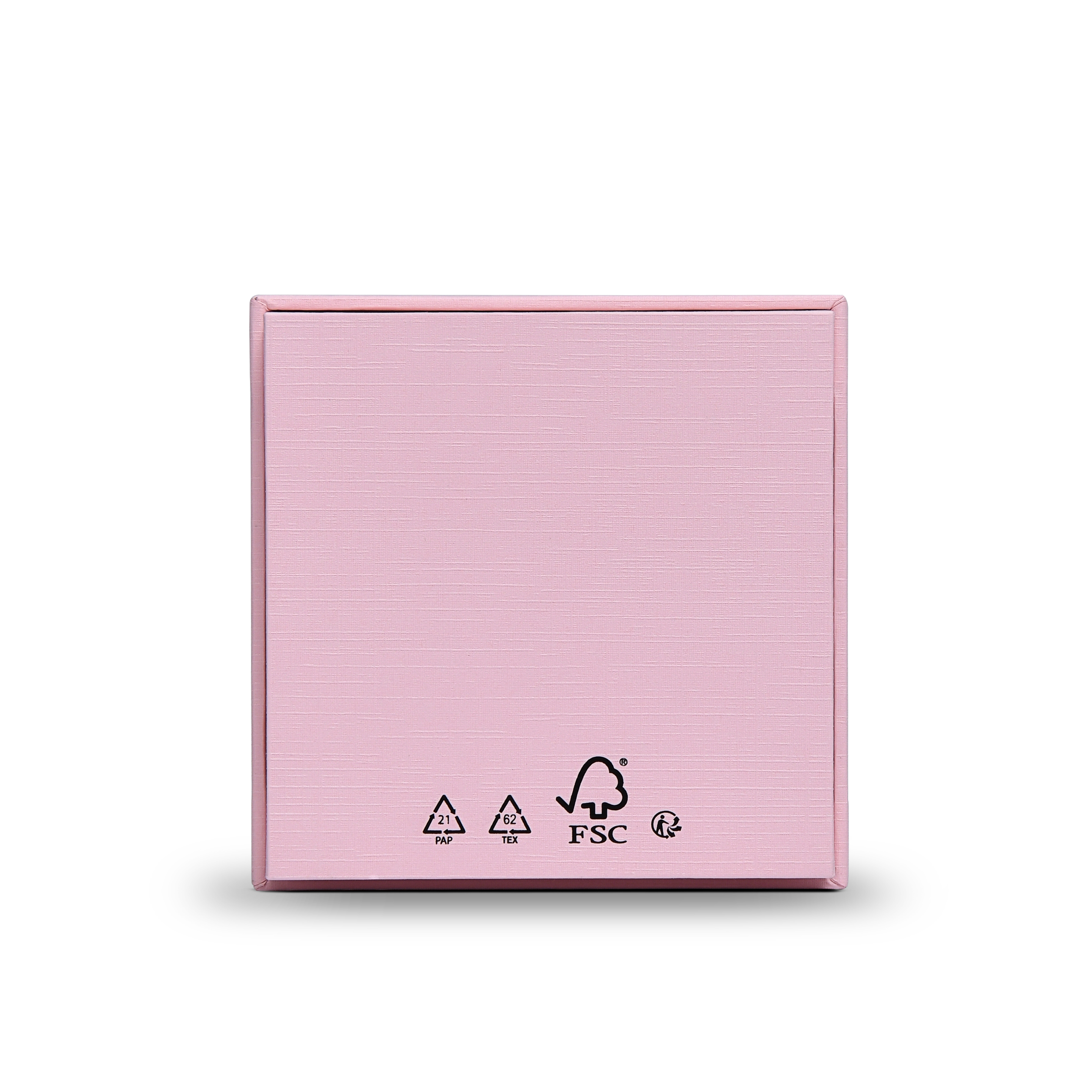 Premium Pink Textured Rose Gold Embossed Hot Stamped Luxury Lid and Base Gift Box