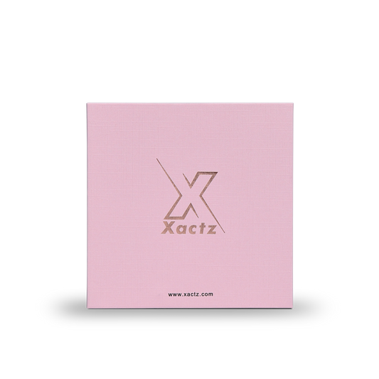 Premium Pink Textured Rose Gold Hot Stamped Luxury Lid and Base Gift Box