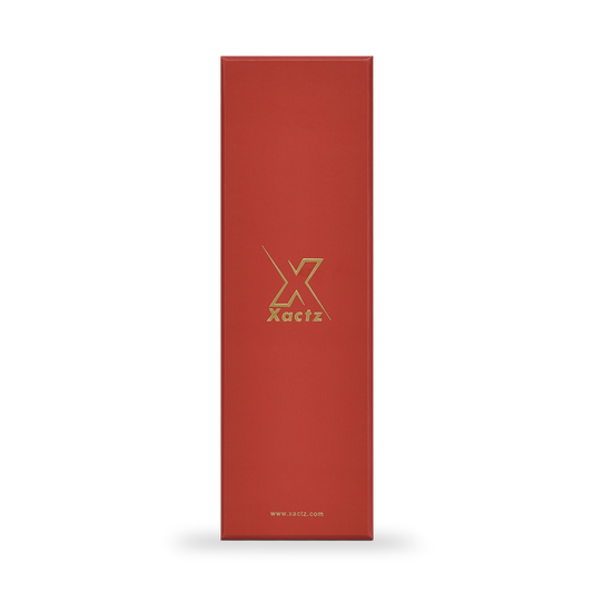 Luxury Custom Red Lid Base Box Gold Interior Paper Tray Packaging