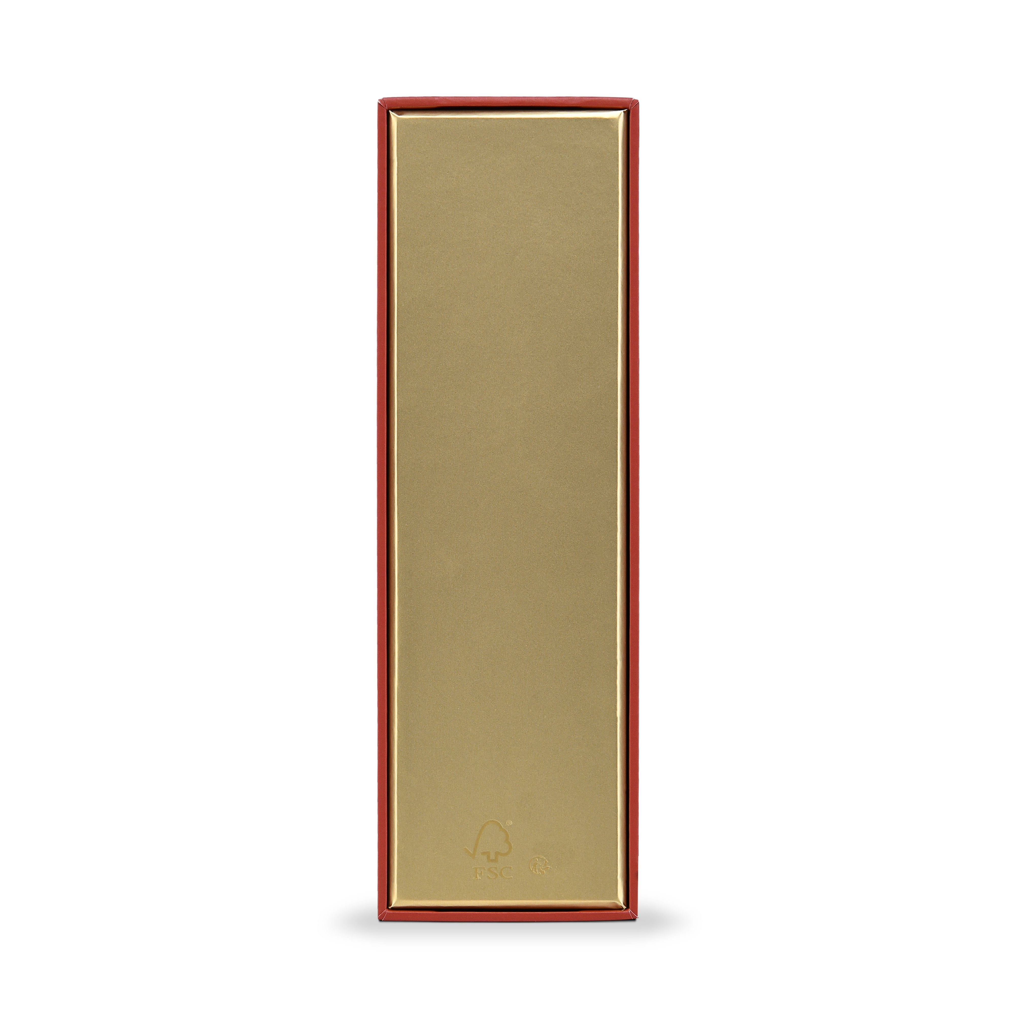 Emballage Luxe Sur Mesure Boîte Couvercle et Fond Rouge Plateau Intérieur Doré