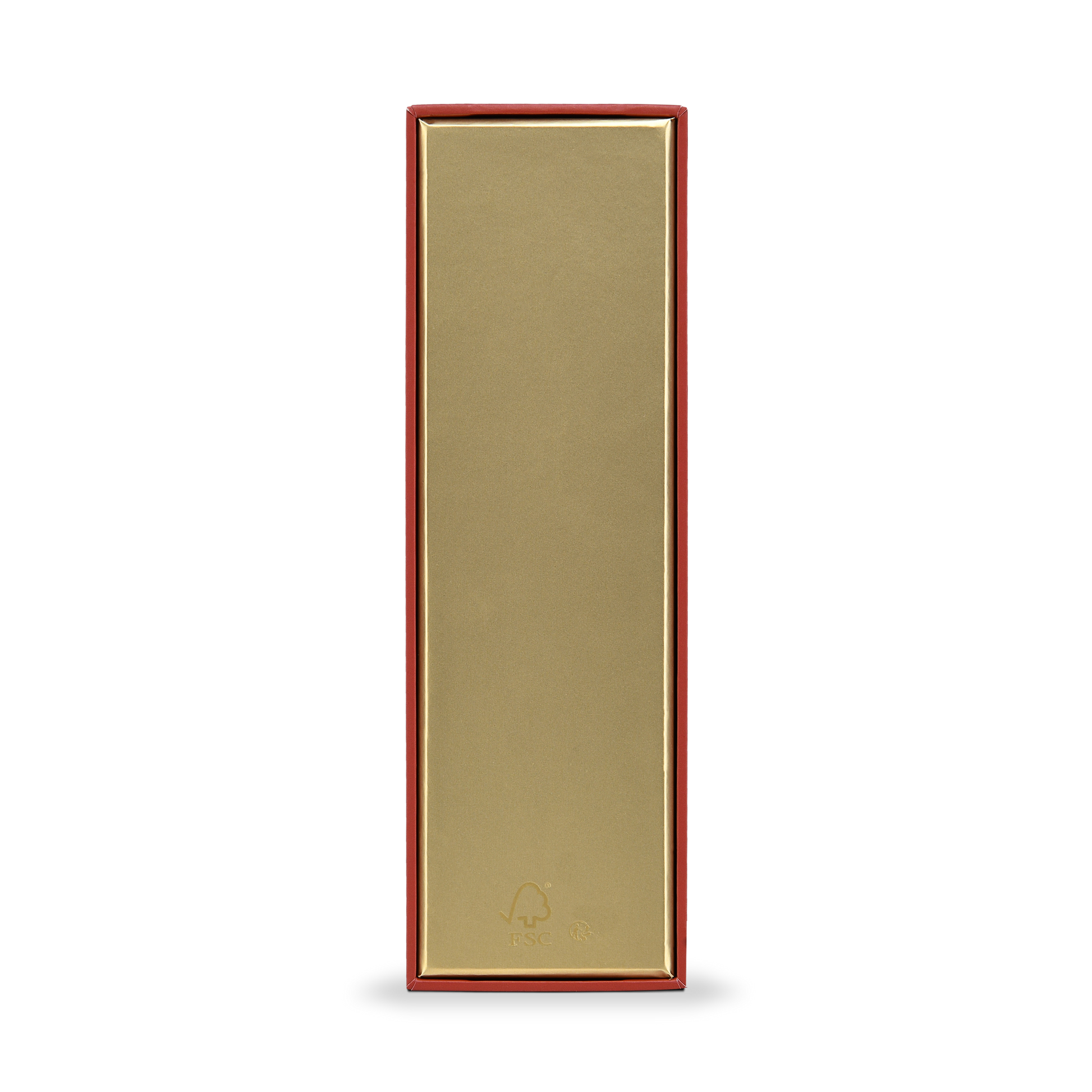 Emballage Luxe Sur Mesure Boîte Couvercle et Fond Rouge Plateau Intérieur Doré