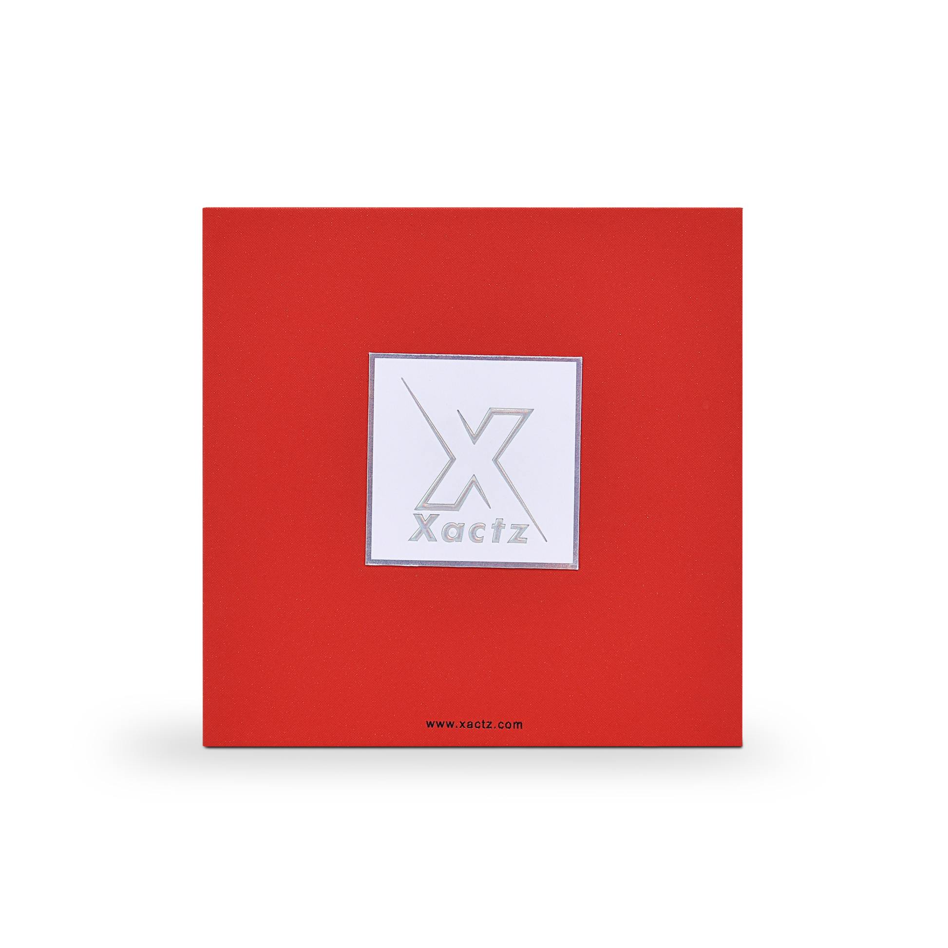 Boîte de luxe personnalisée avec couvercle et base rouges, emballage intérieur texturé multicouche