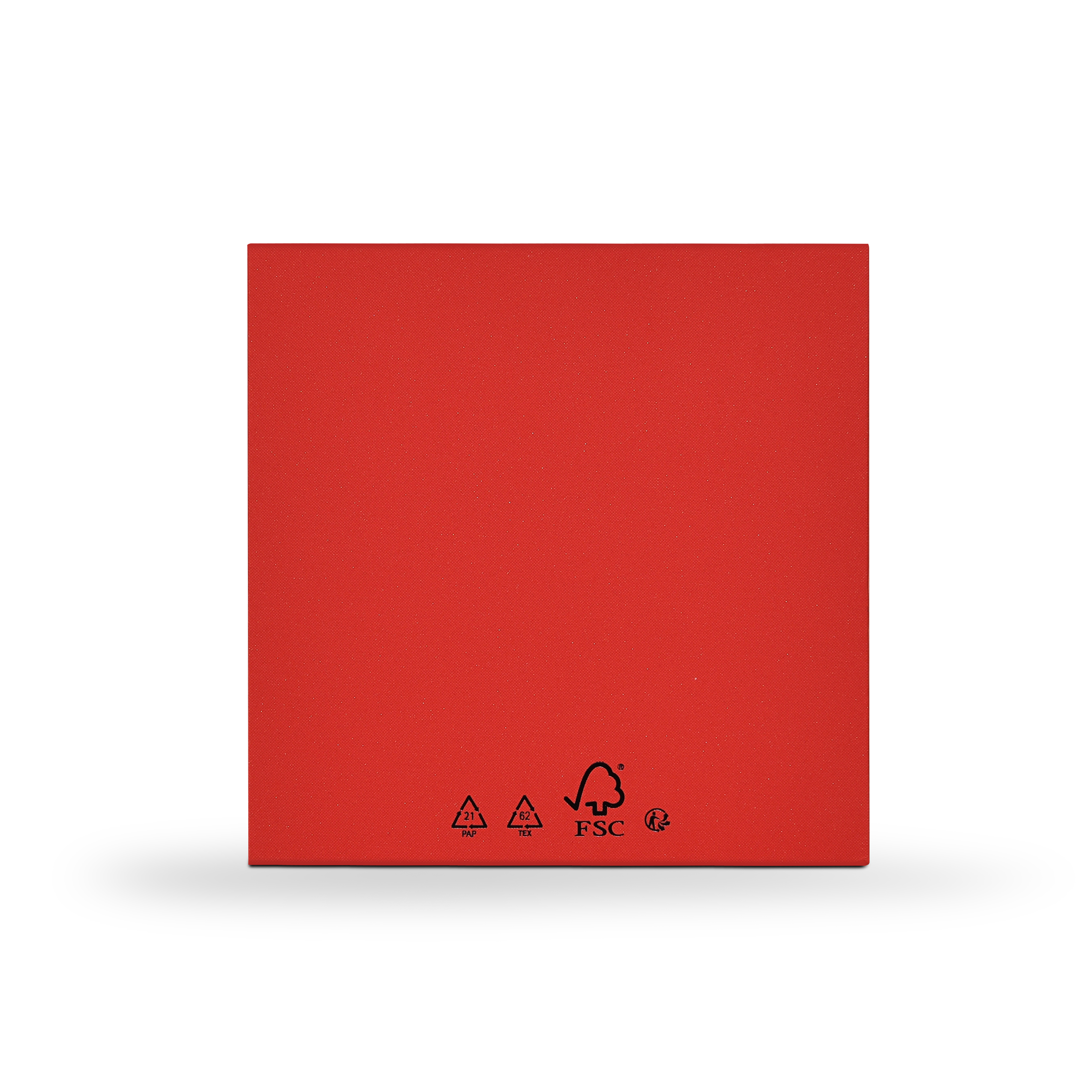Boîte de luxe personnalisée avec couvercle et base rouges, emballage intérieur texturé multicouche