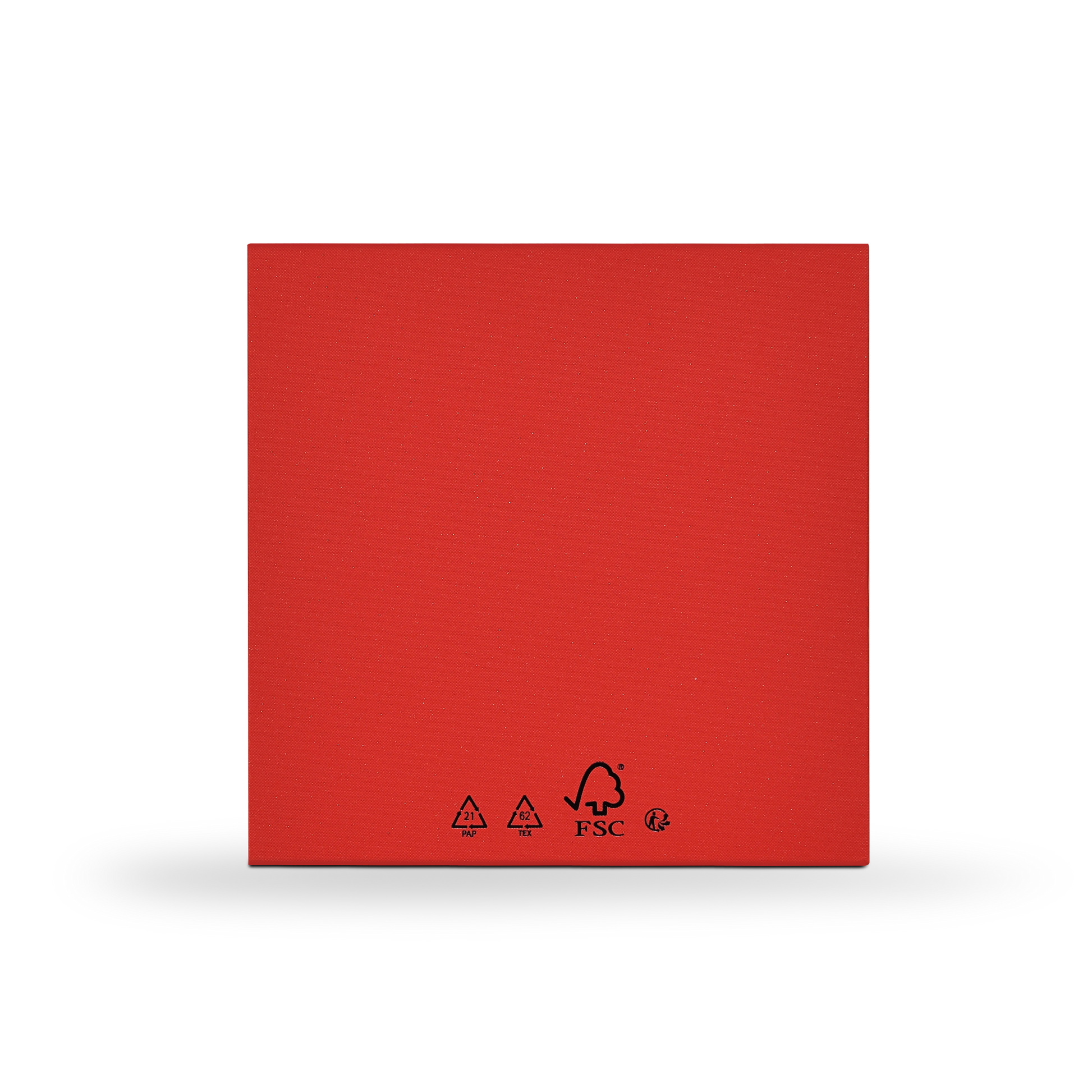 Boîte de luxe personnalisée avec couvercle et base rouges, emballage intérieur texturé multicouche