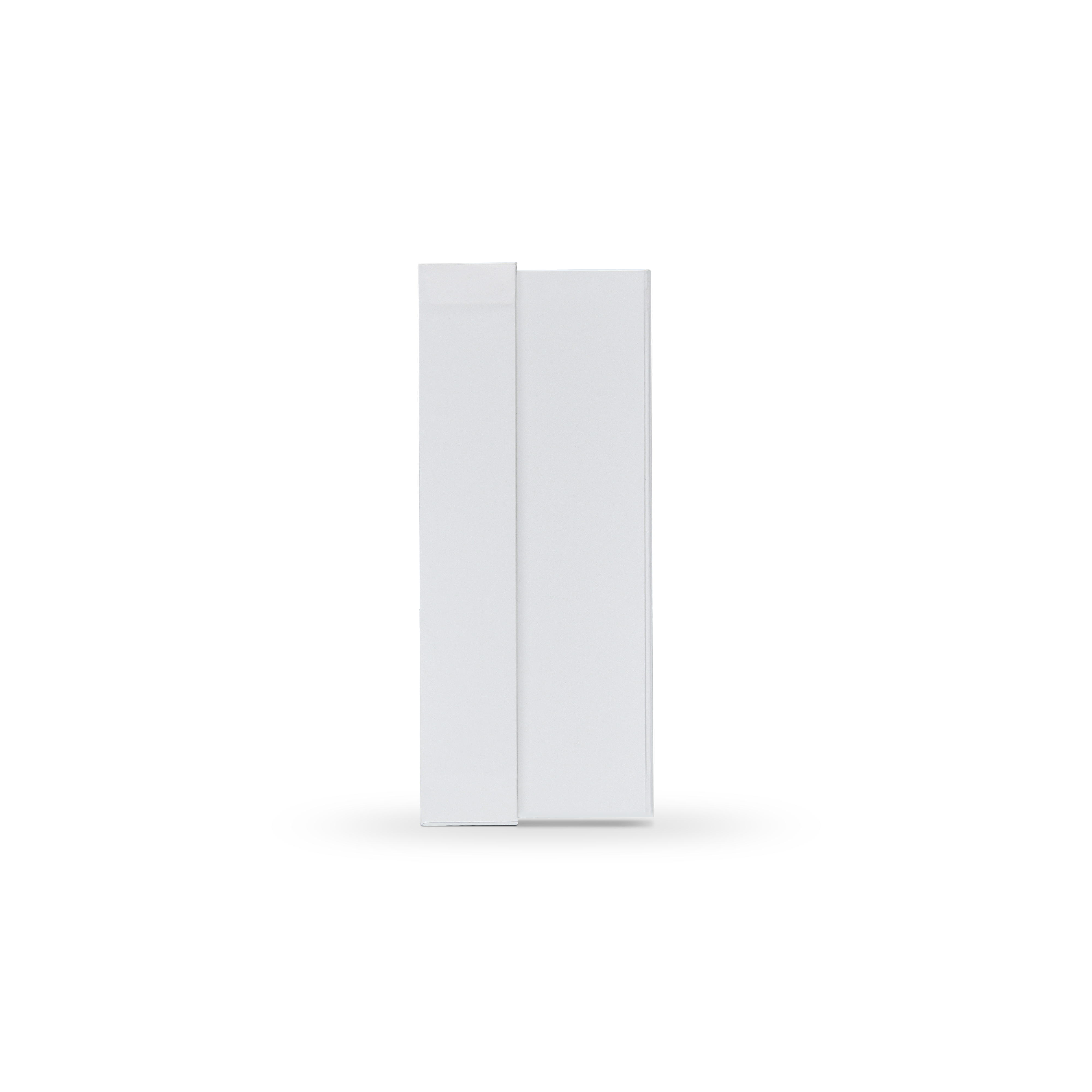 Boîte d'emballage de luxe sur mesure, avec couvercle rabattable, base et texture, de couleur blanc cassé
