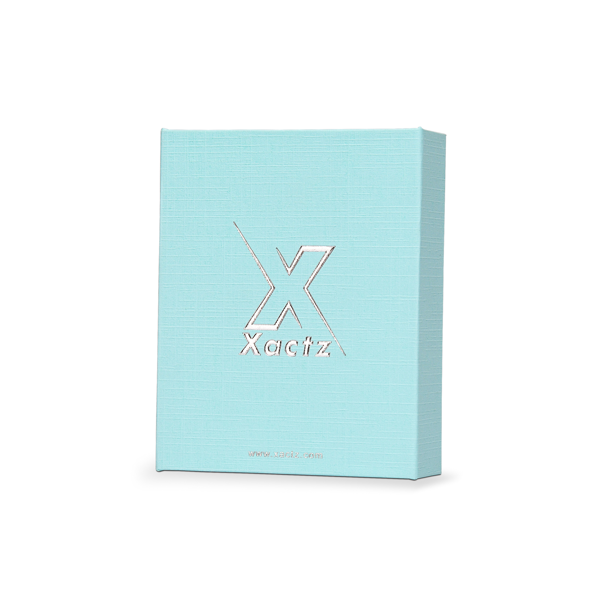 Emballage de luxe personnalisé Boîte-livre bleue en carton, gaufrage à chaud argenté et insert en mousse velours