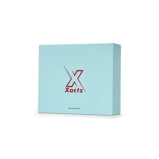 Luxury Custom Blue Drawer Box Rose Gold Foil Ribbon Fabric Packaging
