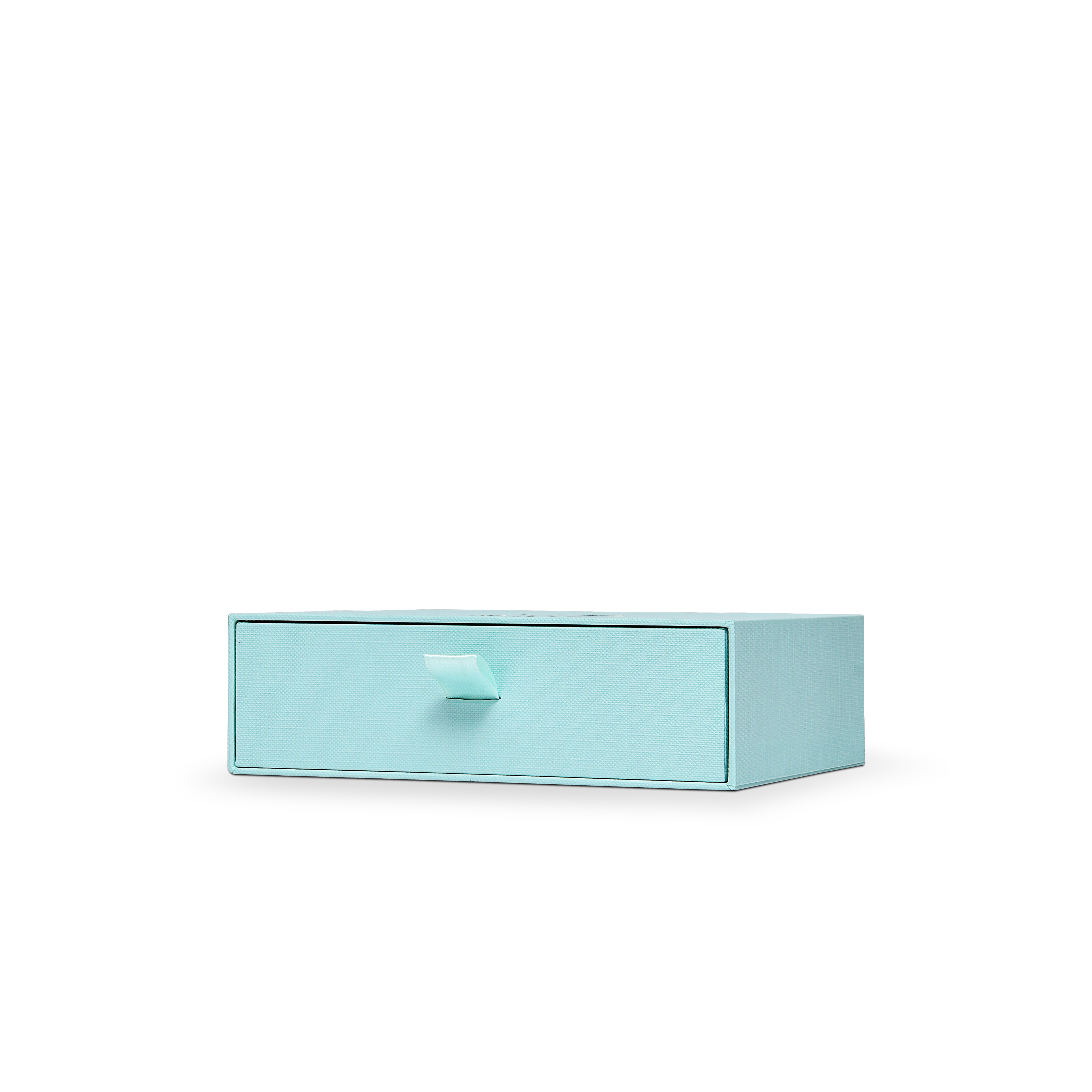 Boîte Tiroir de Luxe Personnalisée Bleue Ruban en Feuille d'Or Rose Emballage en Tissu