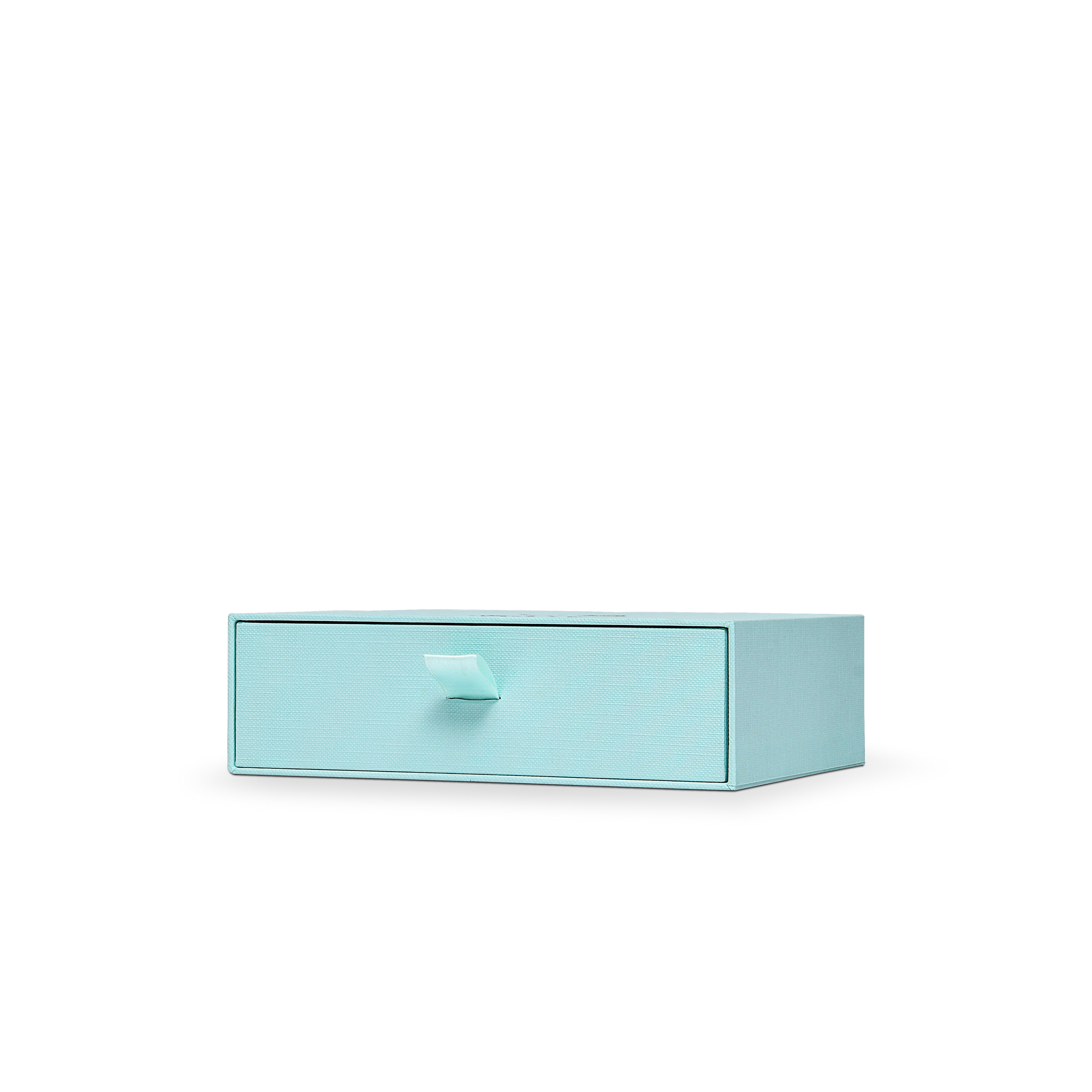 Boîte Tiroir de Luxe Personnalisée Bleue Ruban en Feuille d'Or Rose Emballage en Tissu