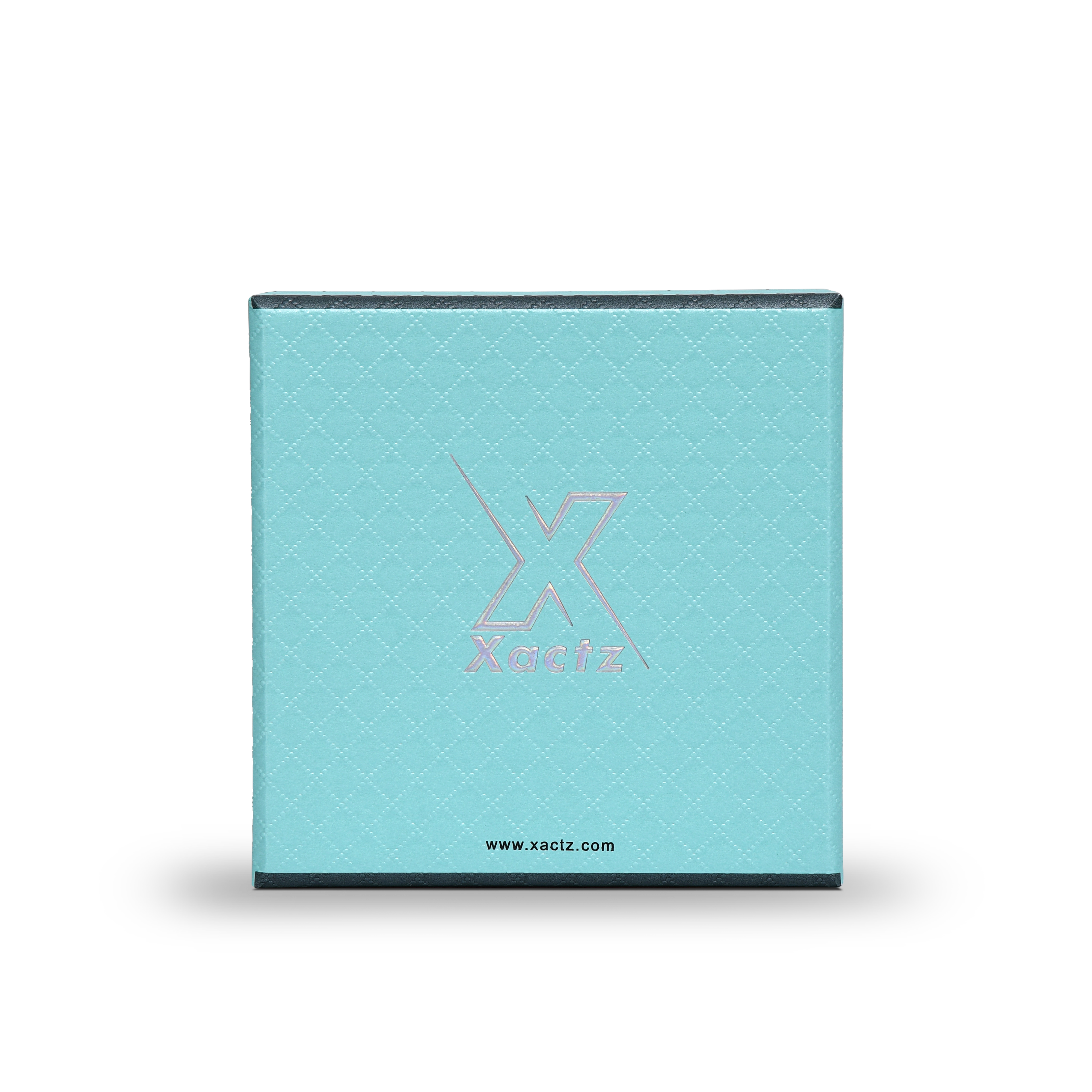 Premium Sky Blue Textured Embossed Matte Silver Luxury Lid and Base Gift Box