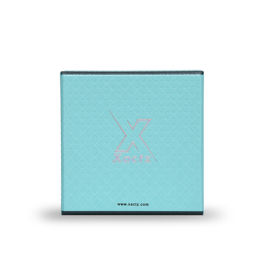 Premium Sky Blue Textured Embossed Matte Silver Luxury Lid and Base Gift Box