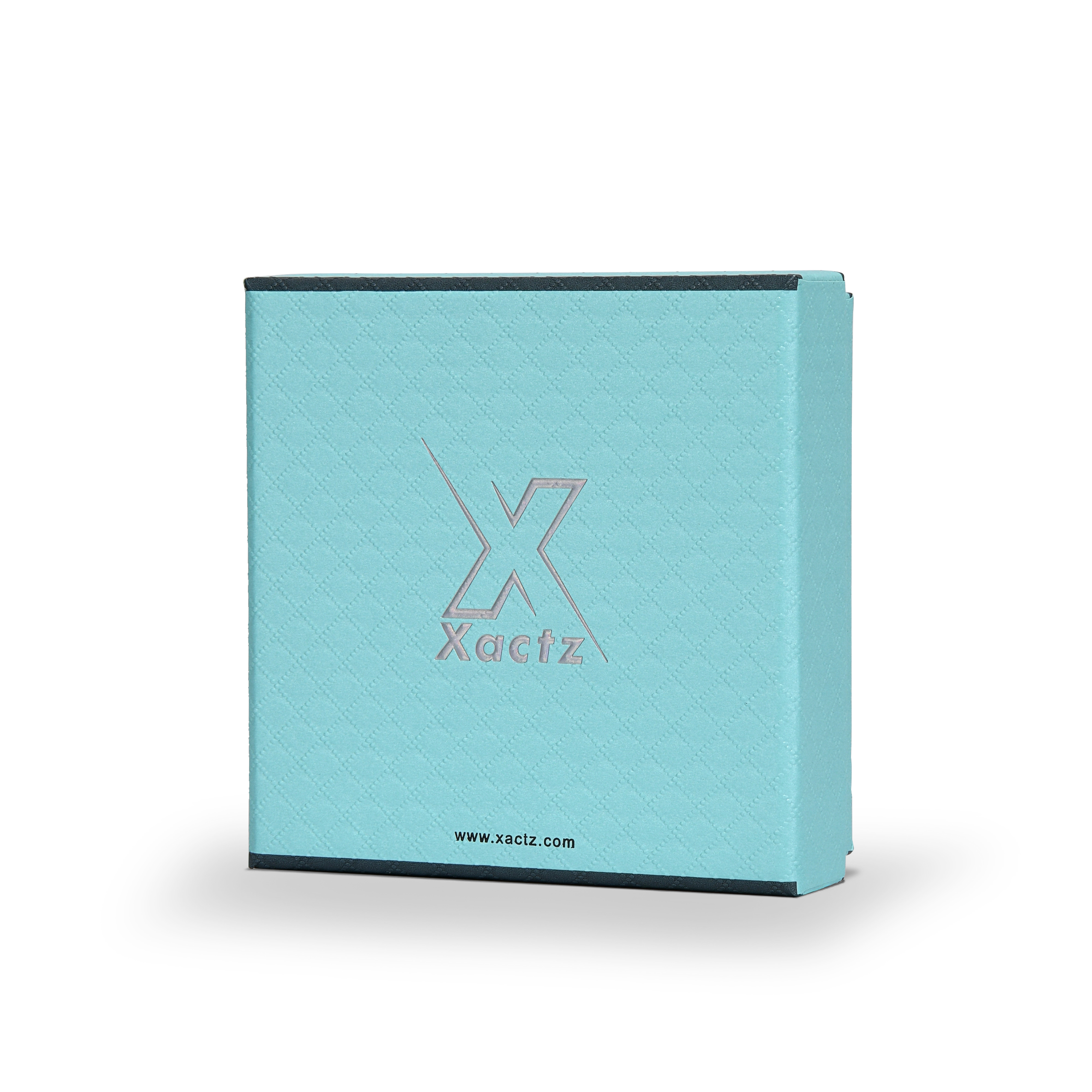 Premium Sky Blue Textured Embossed Matte Silver Luxury Lid and Base Gift Box