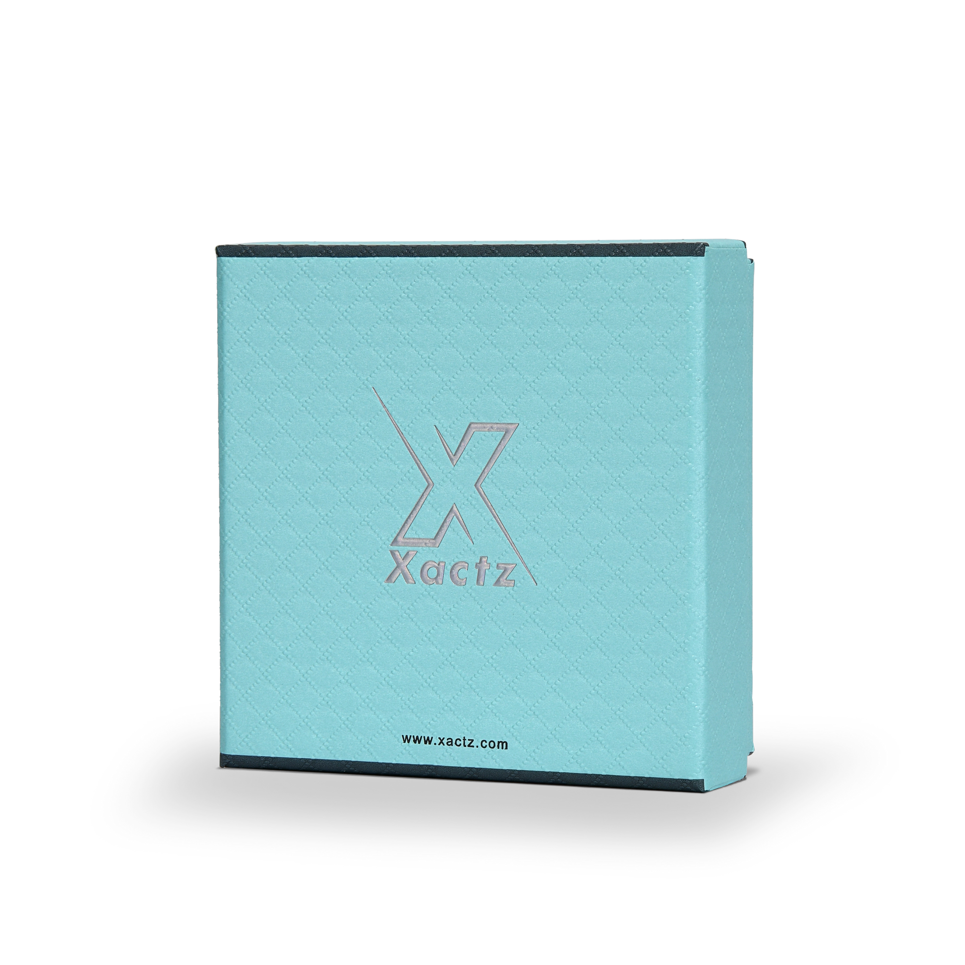 Premium Sky Blue Textured Embossed Matte Silver Luxury Lid and Base Gift Box