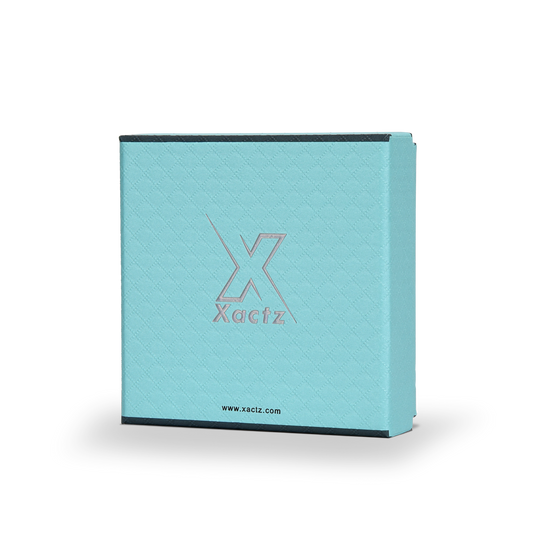 Premium Sky Blue Textured Embossed Matte Silver Luxury Lid and Base Gift Box