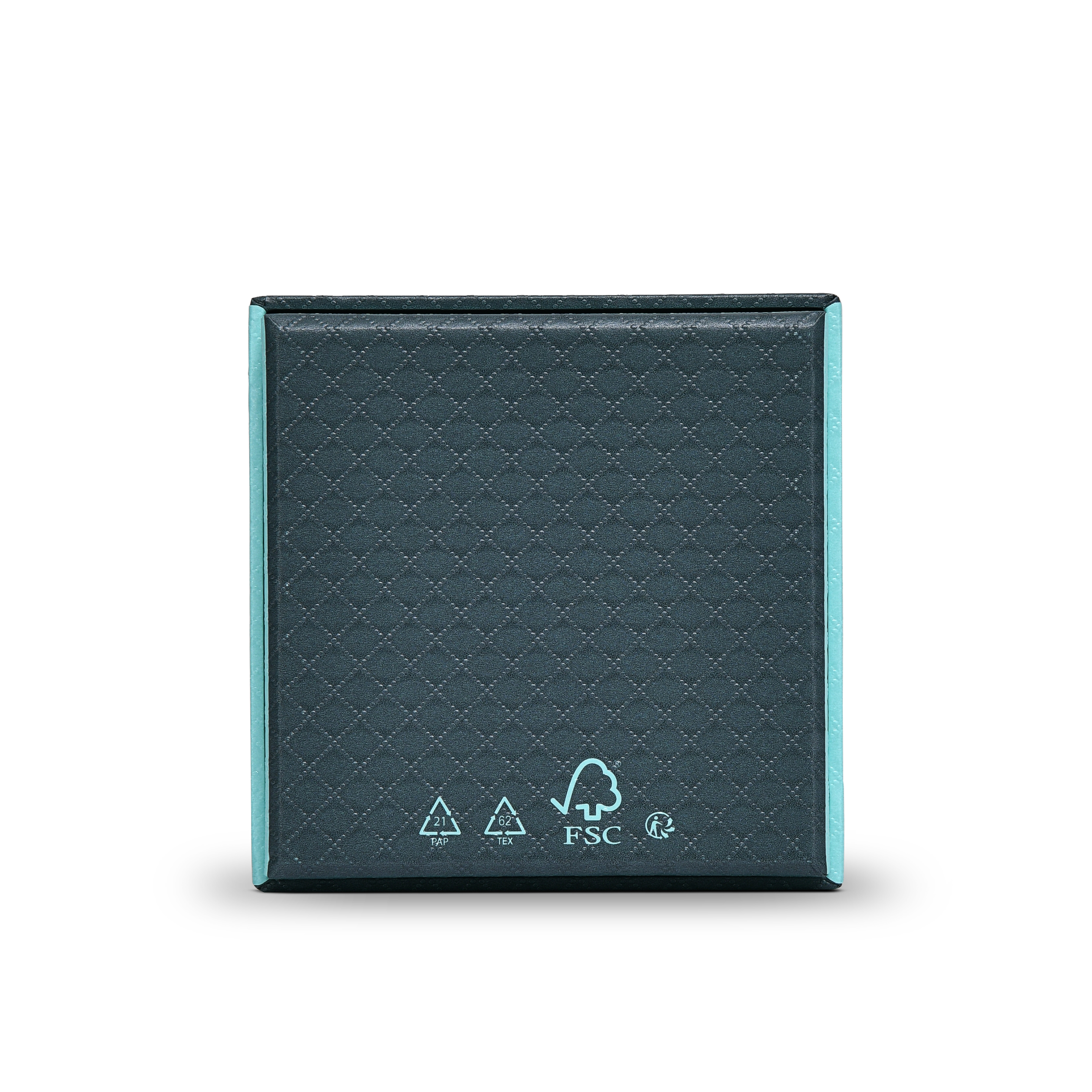 Premium Sky Blue Textured Embossed Matte Silver Luxury Lid and Base Gift Box